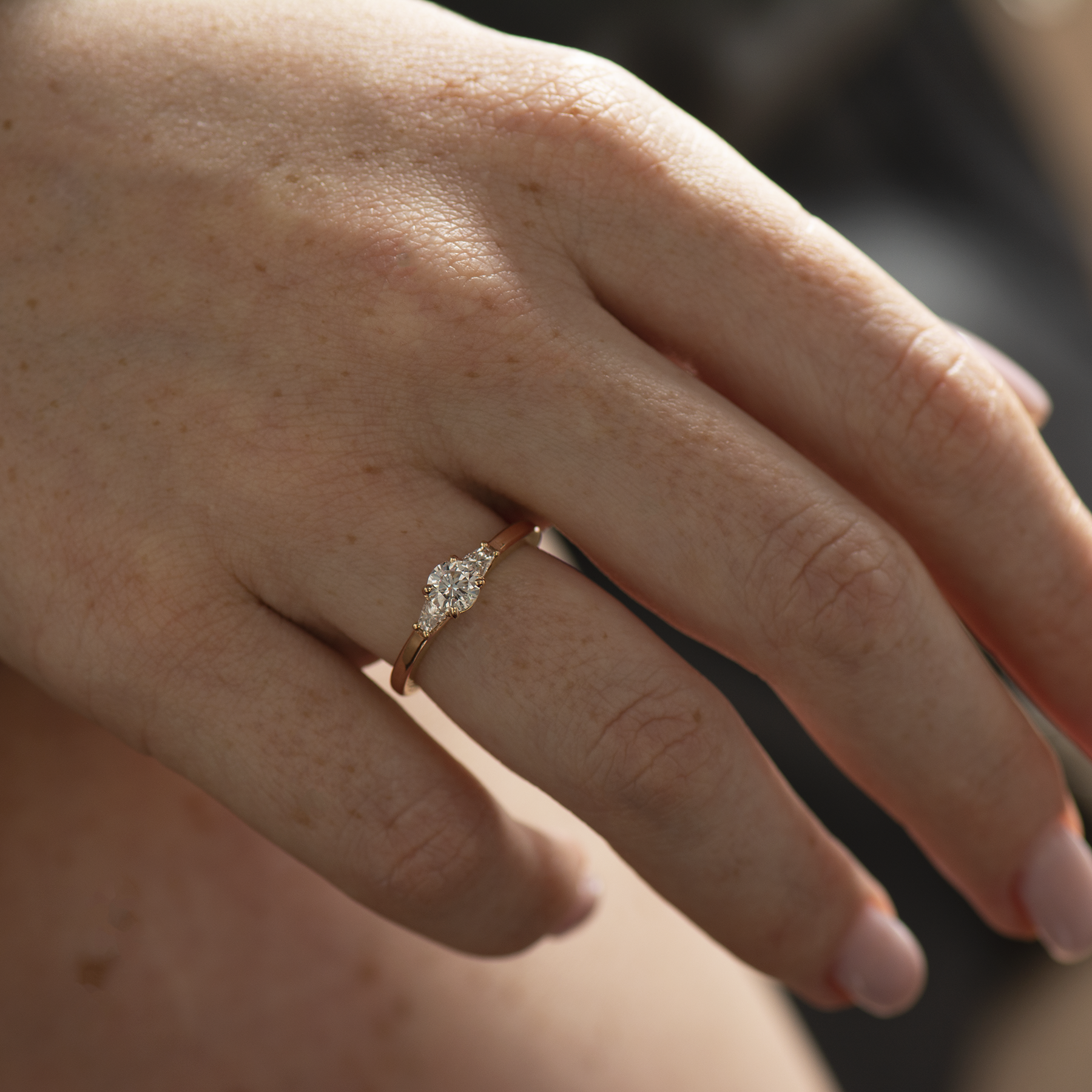 The 3 Stone Ring - Round & Tapered Princess
