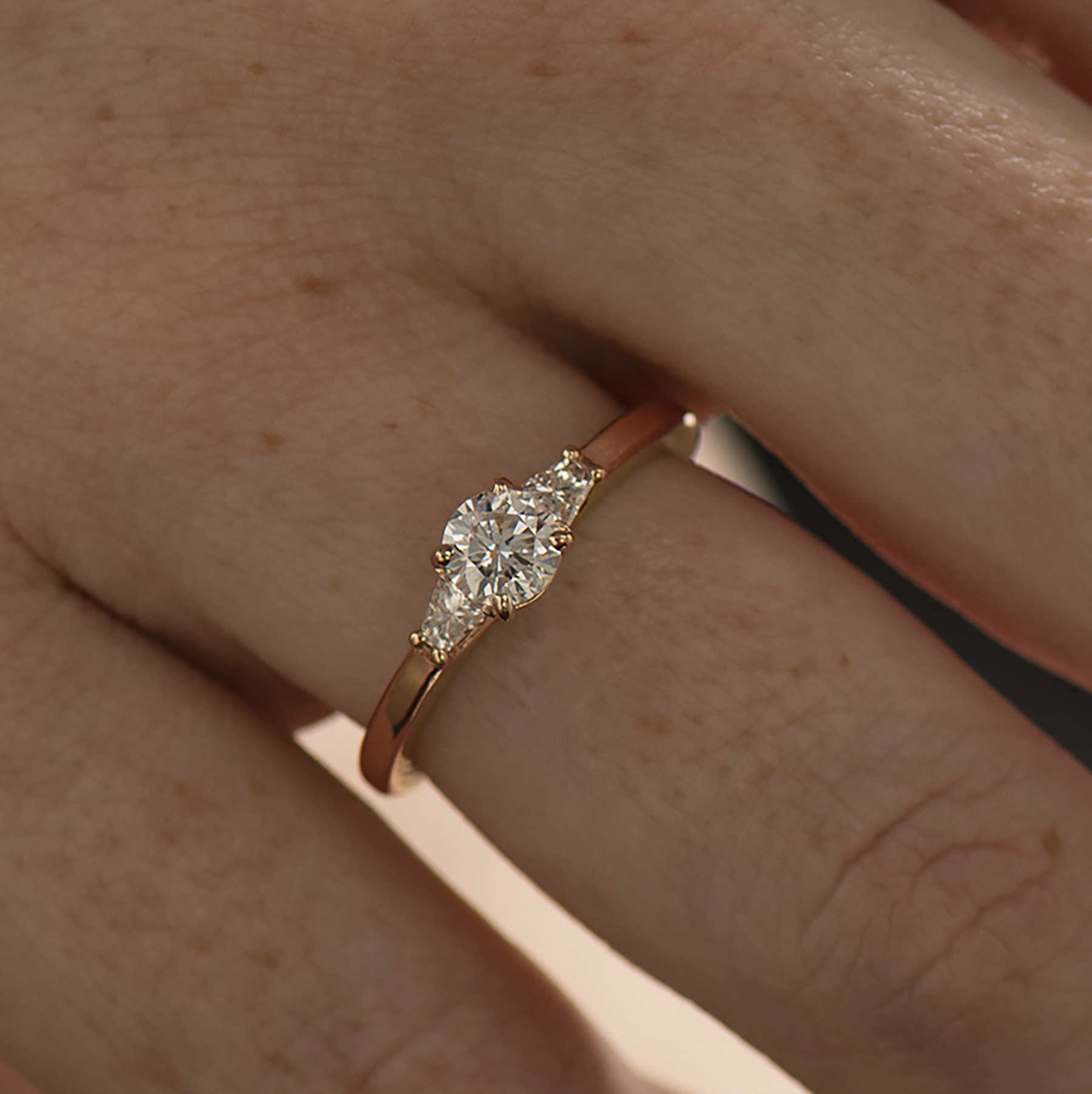 The 3 Stone Ring - Round & Tapered Princess