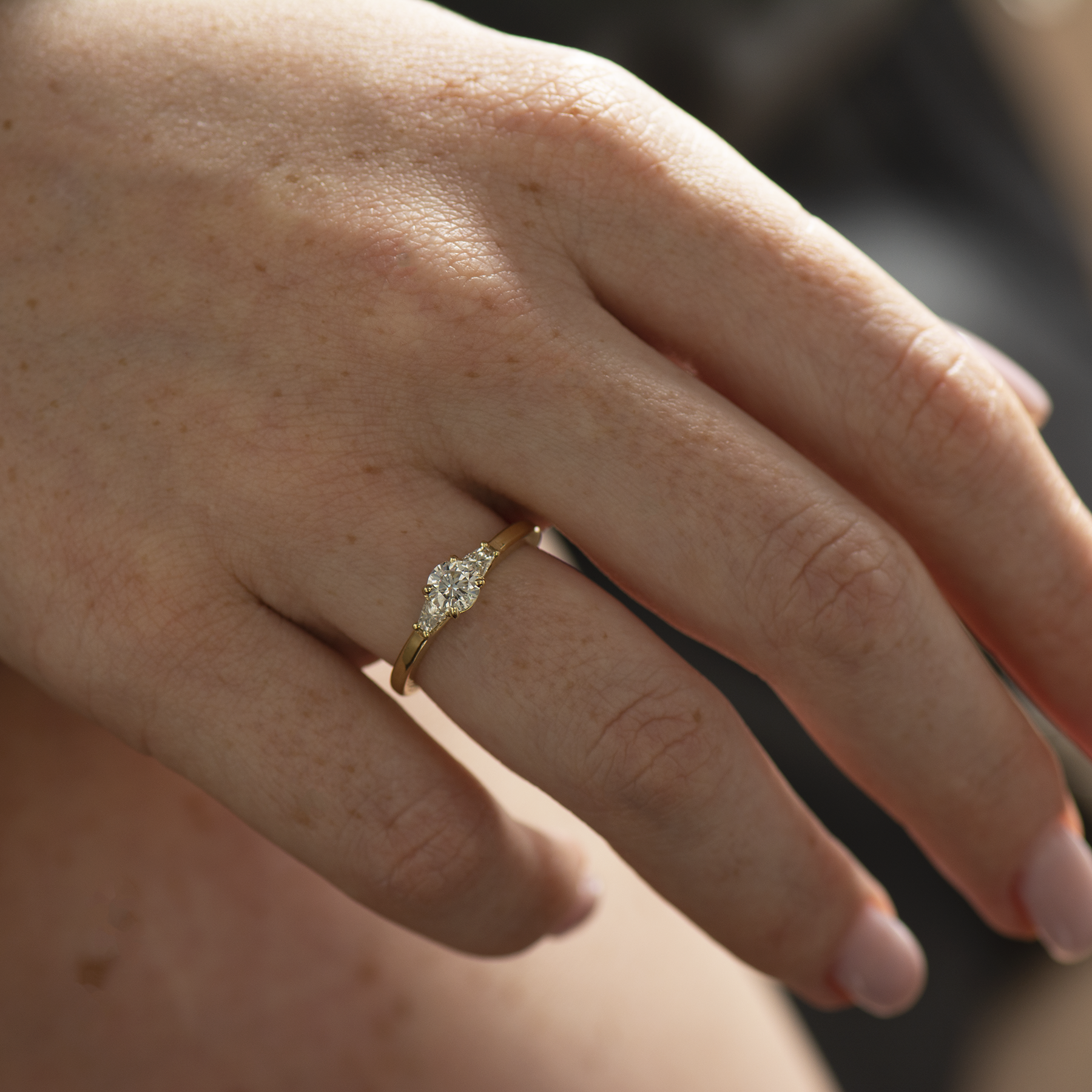 The 3 Stone Ring - Round & Tapered Princess