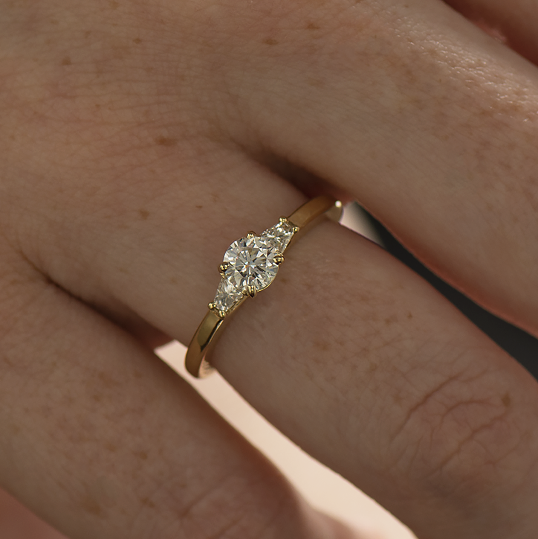 The 3 Stone Ring - Round & Tapered Princess
