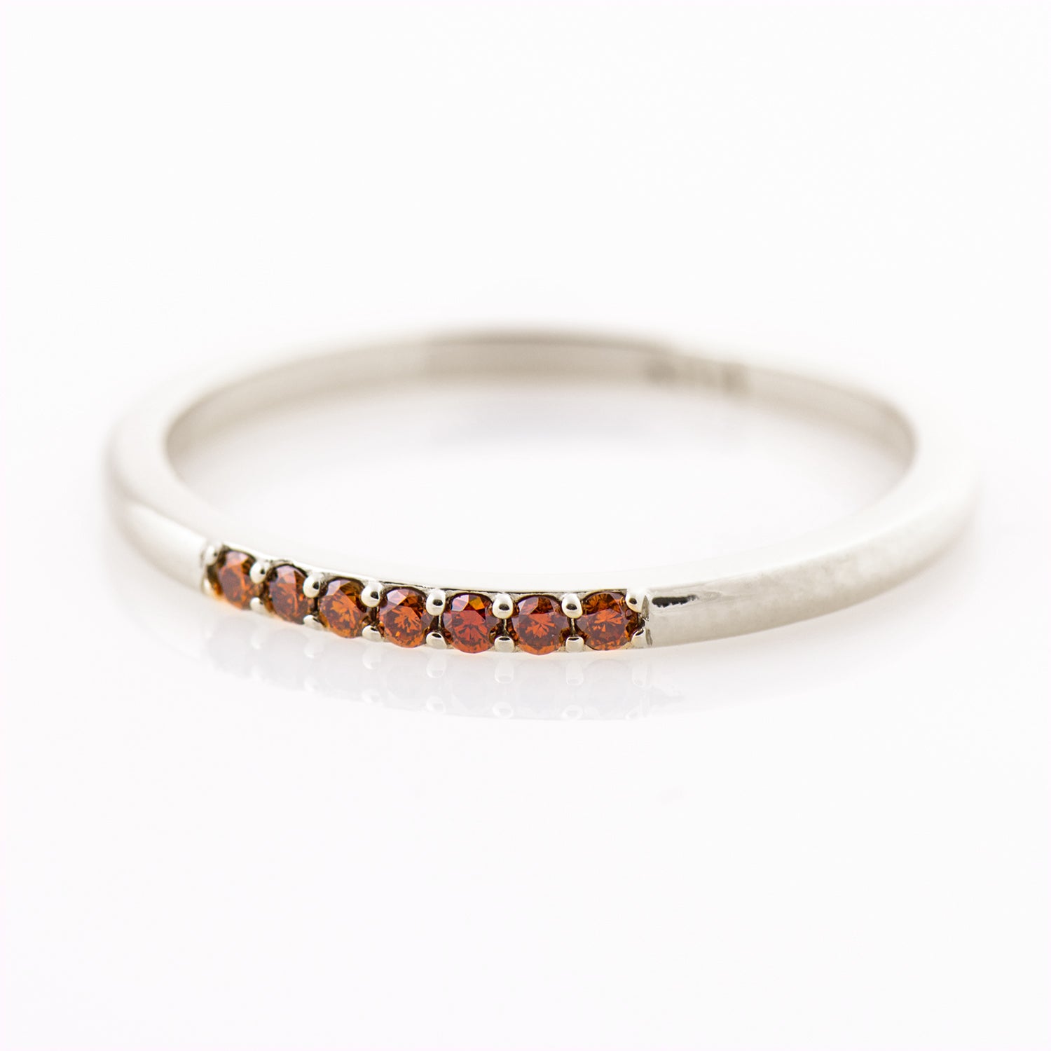 1.5 mm Champagne Brown Diamonds 7 Stone Ring