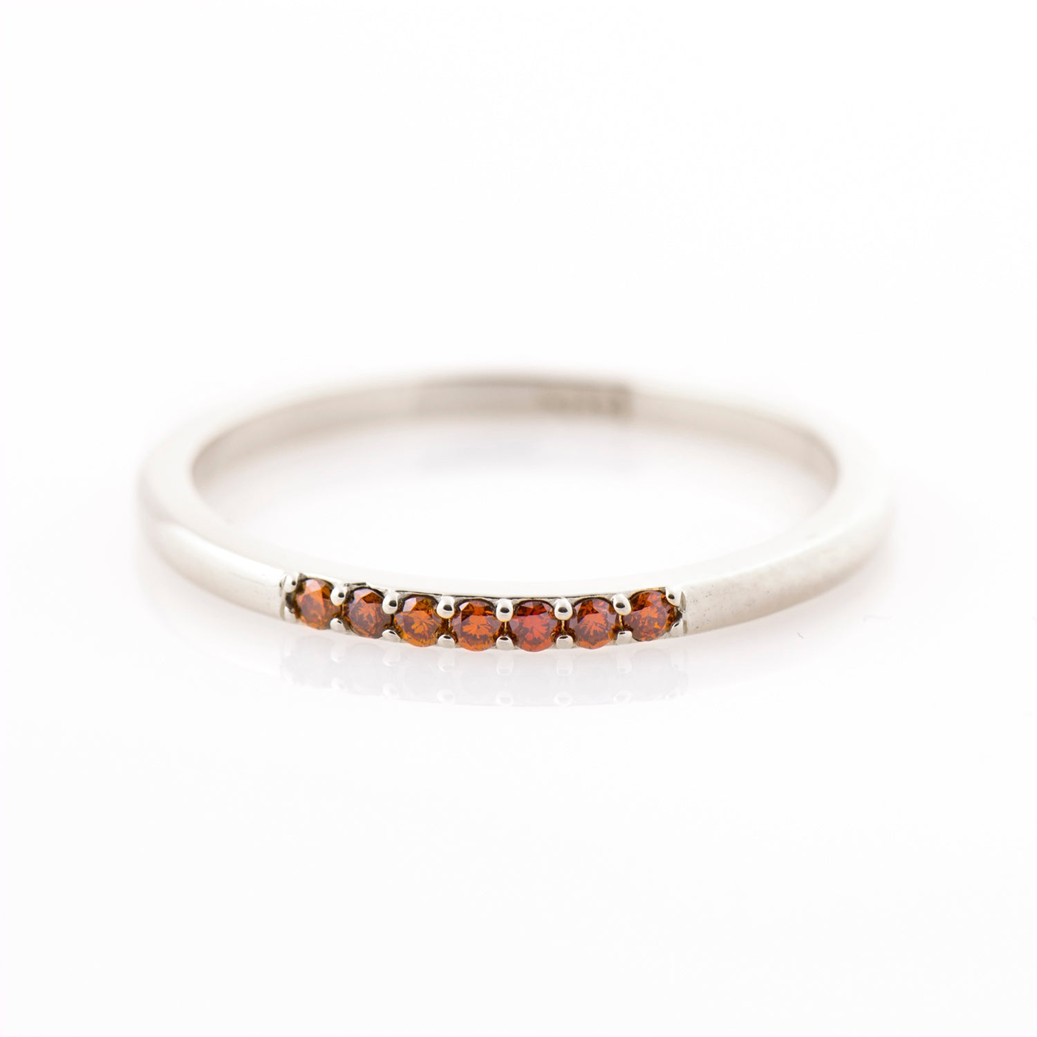 1.5 mm Champagne Brown Diamonds 7 Stone Ring