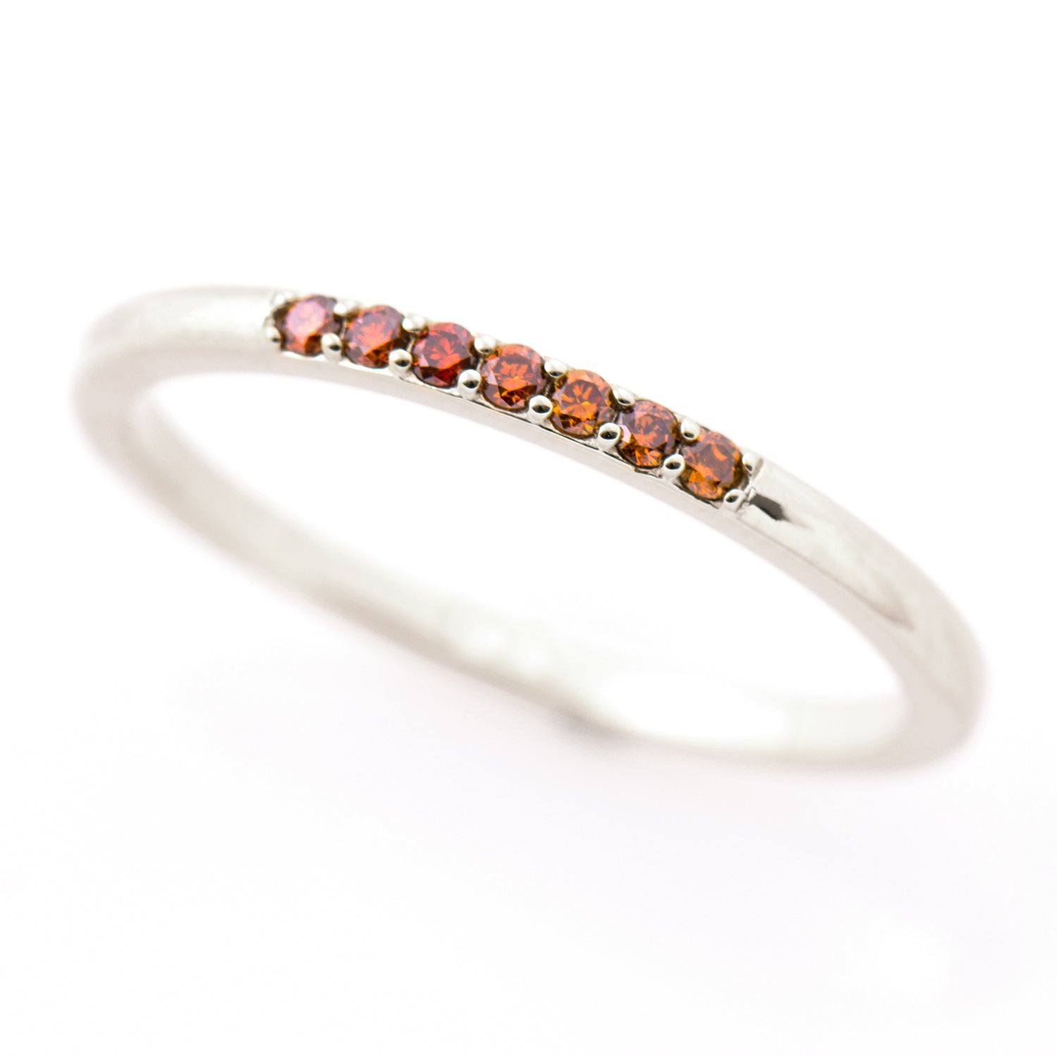 1.5 mm Champagne Brown Diamonds 7 Stone Ring