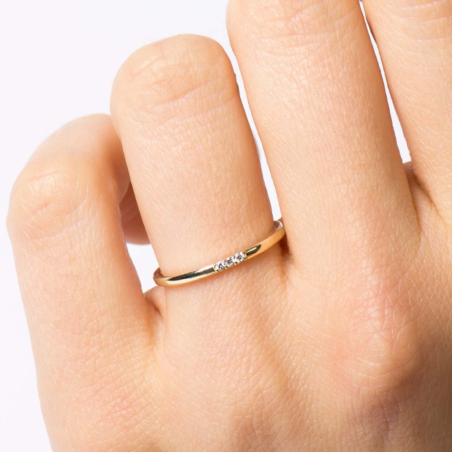 1.5 mm 3 Diamonds Ring