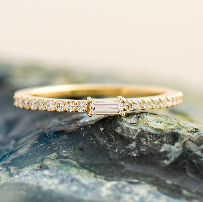 Baguette Diamond Ring With Sides