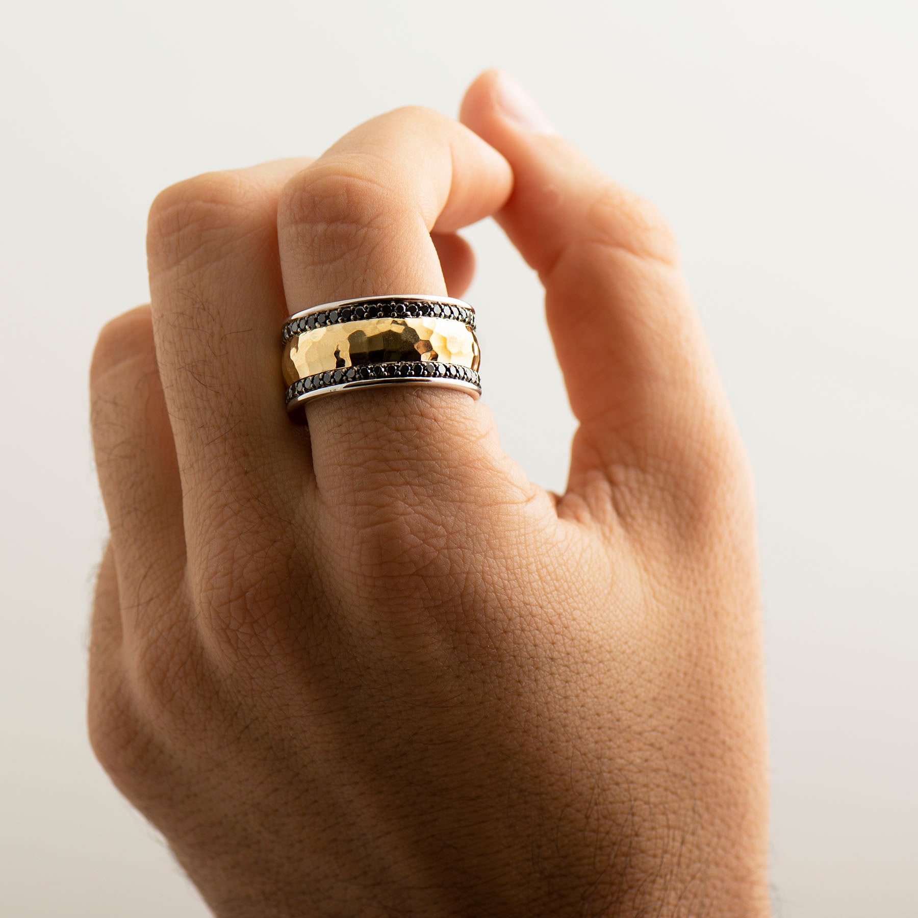 Men's Ring Black Diamonds