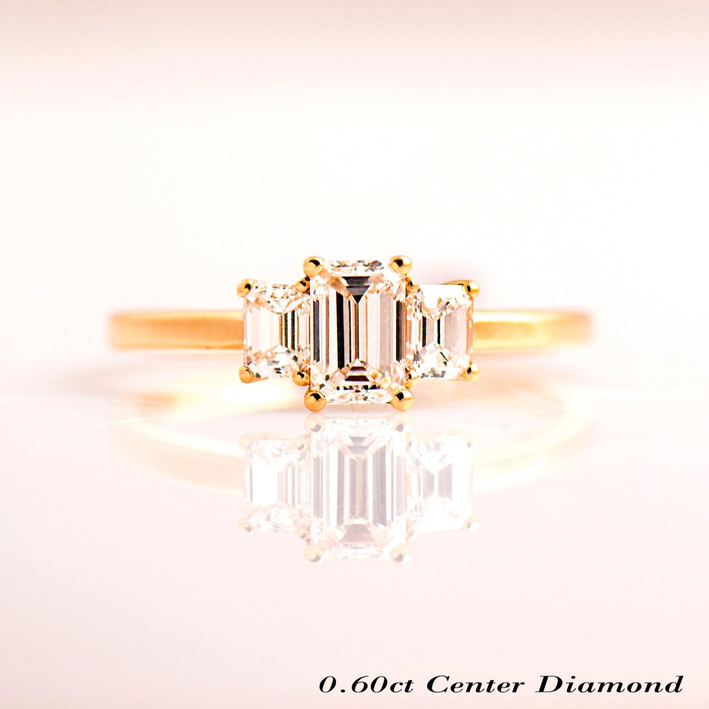 The 3 Stone Ring - Emerald Cut