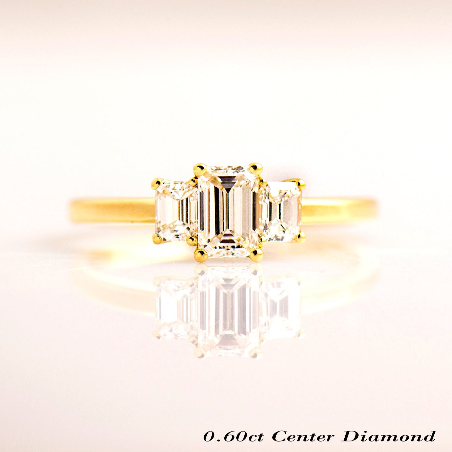 The 3 Stone Ring - Emerald Cut