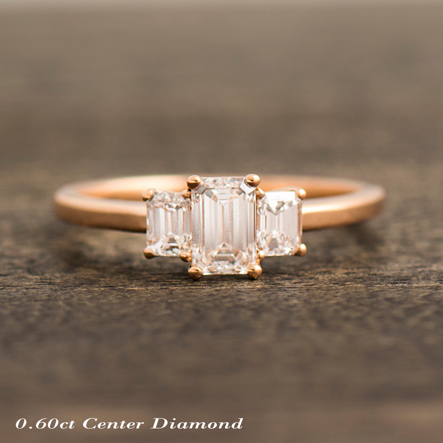 The 3 Stone Ring - Emerald Cut