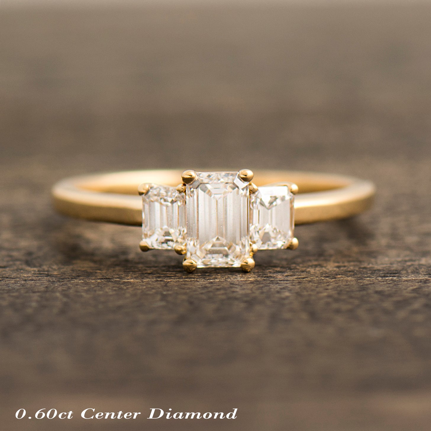 The 3 Stone Ring - Emerald Cut