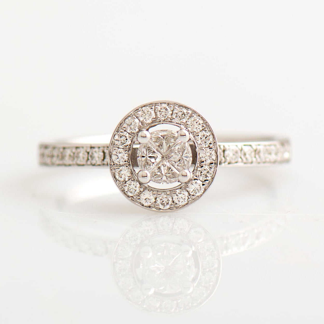 Unique Halo Engagement Ring