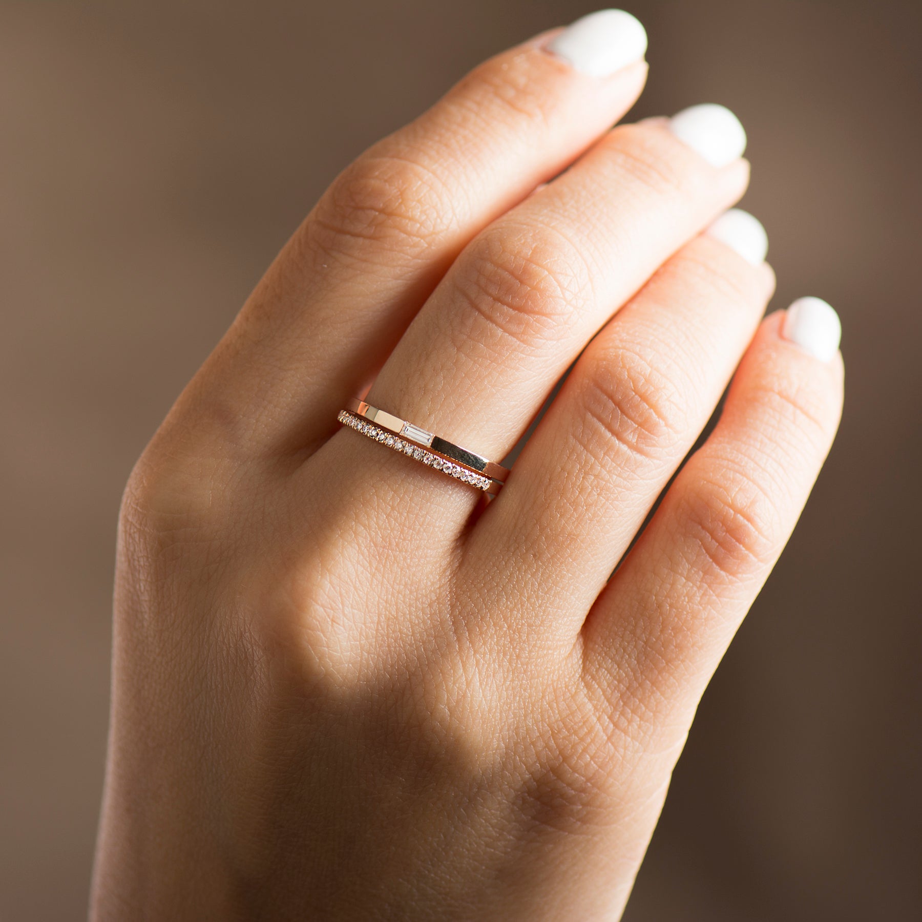 Tiny Baguette Wedding Ring