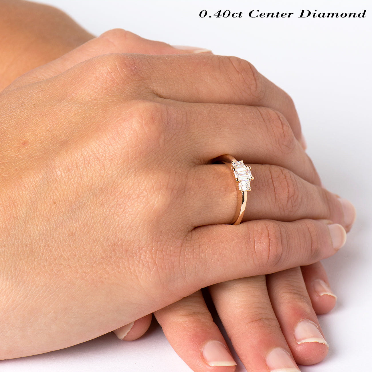 The 3 Stone Ring - Emerald Cut