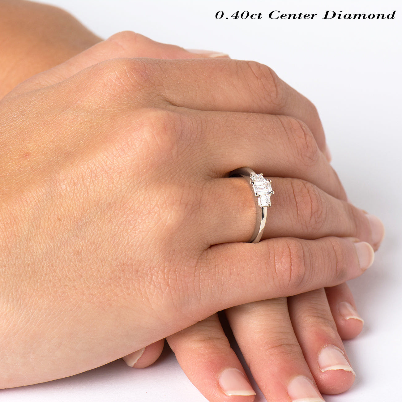 The 3 Stone Ring - Emerald Cut