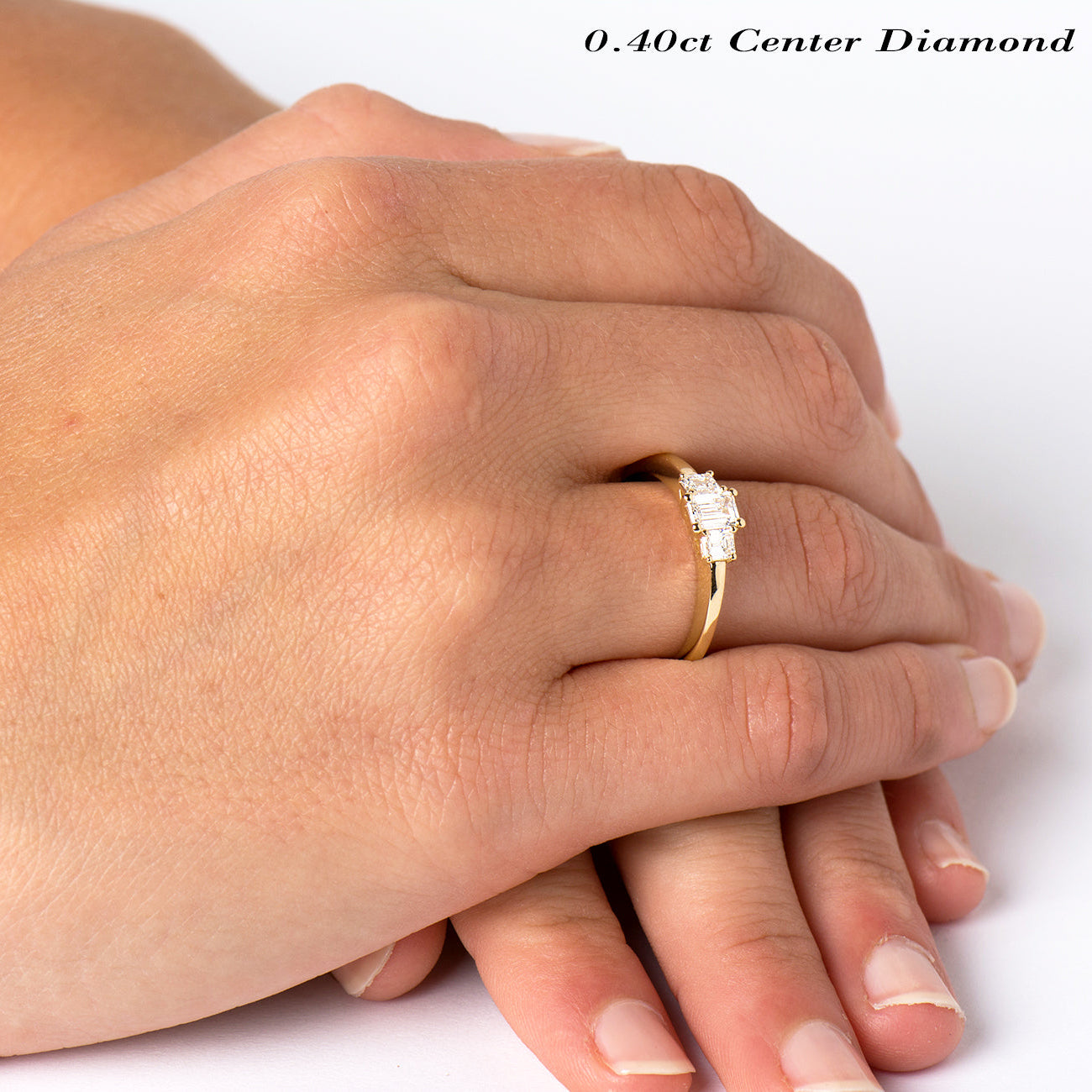 The 3 Stone Ring - Emerald Cut