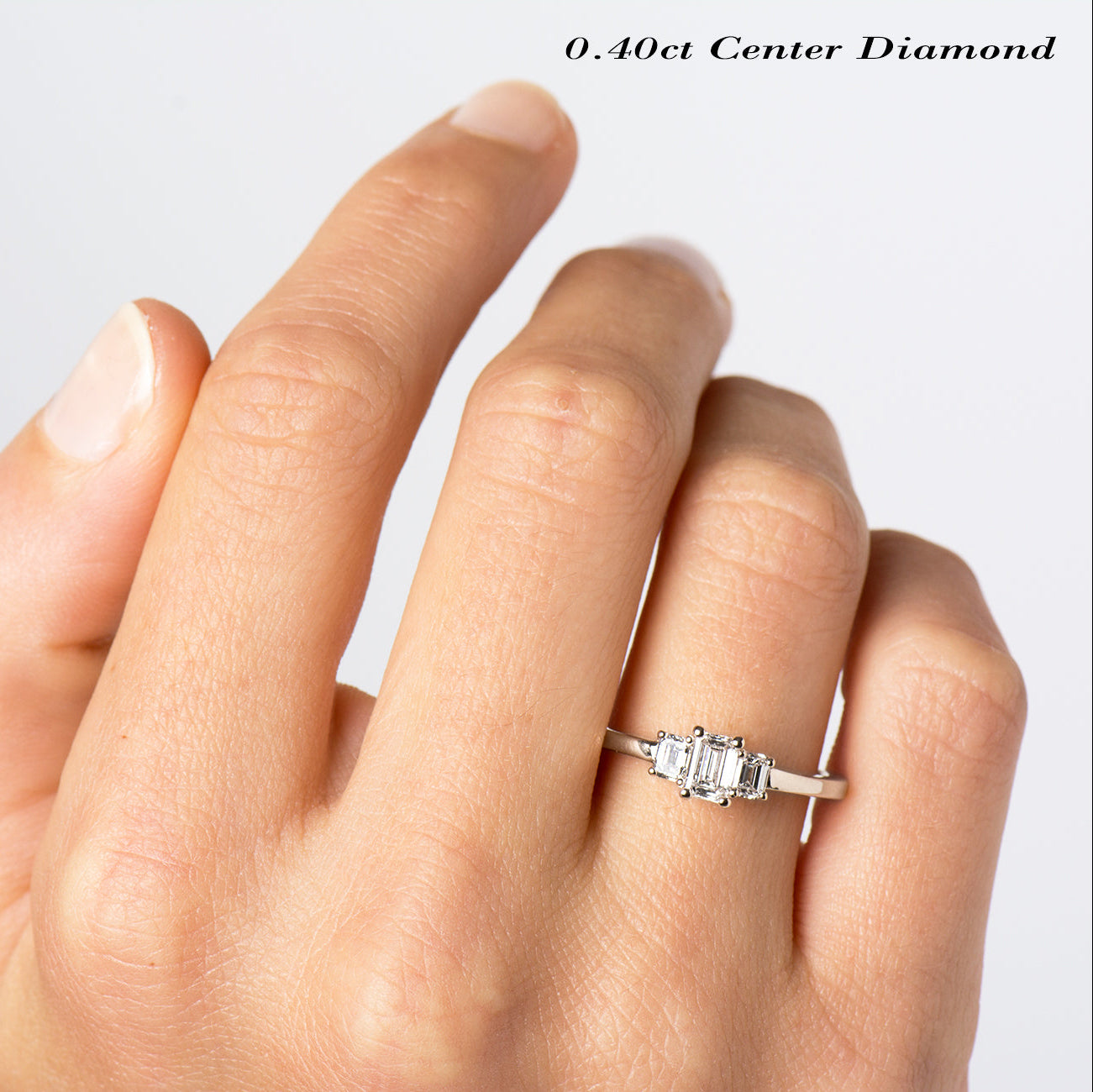 The 3 Stone Ring - Emerald Cut