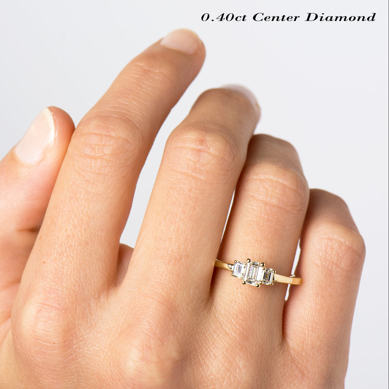 The 3 Stone Ring - Emerald Cut