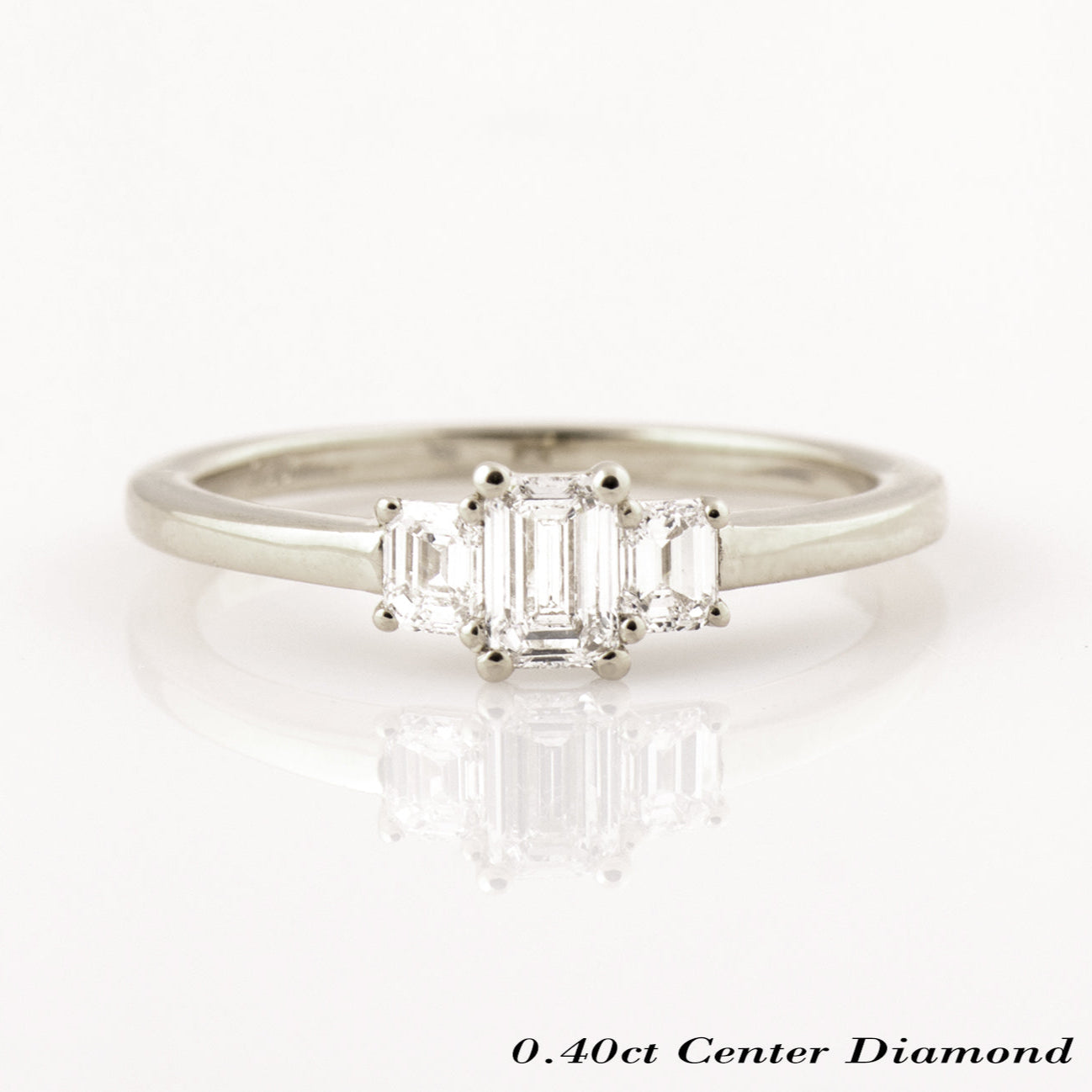 The 3 Stone Ring - Emerald Cut