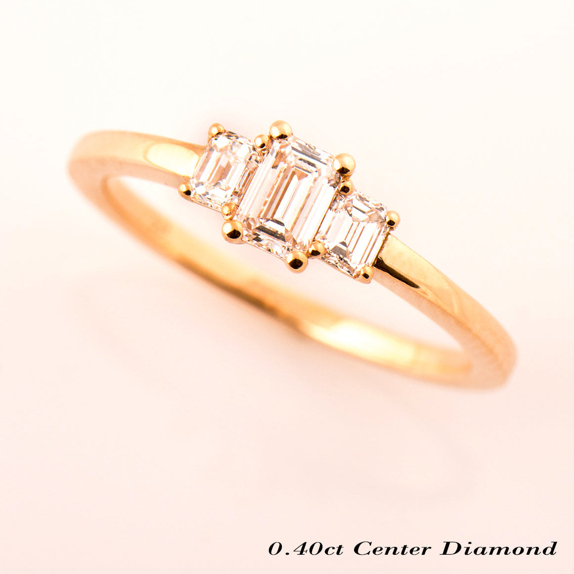 The 3 Stone Ring - Emerald Cut