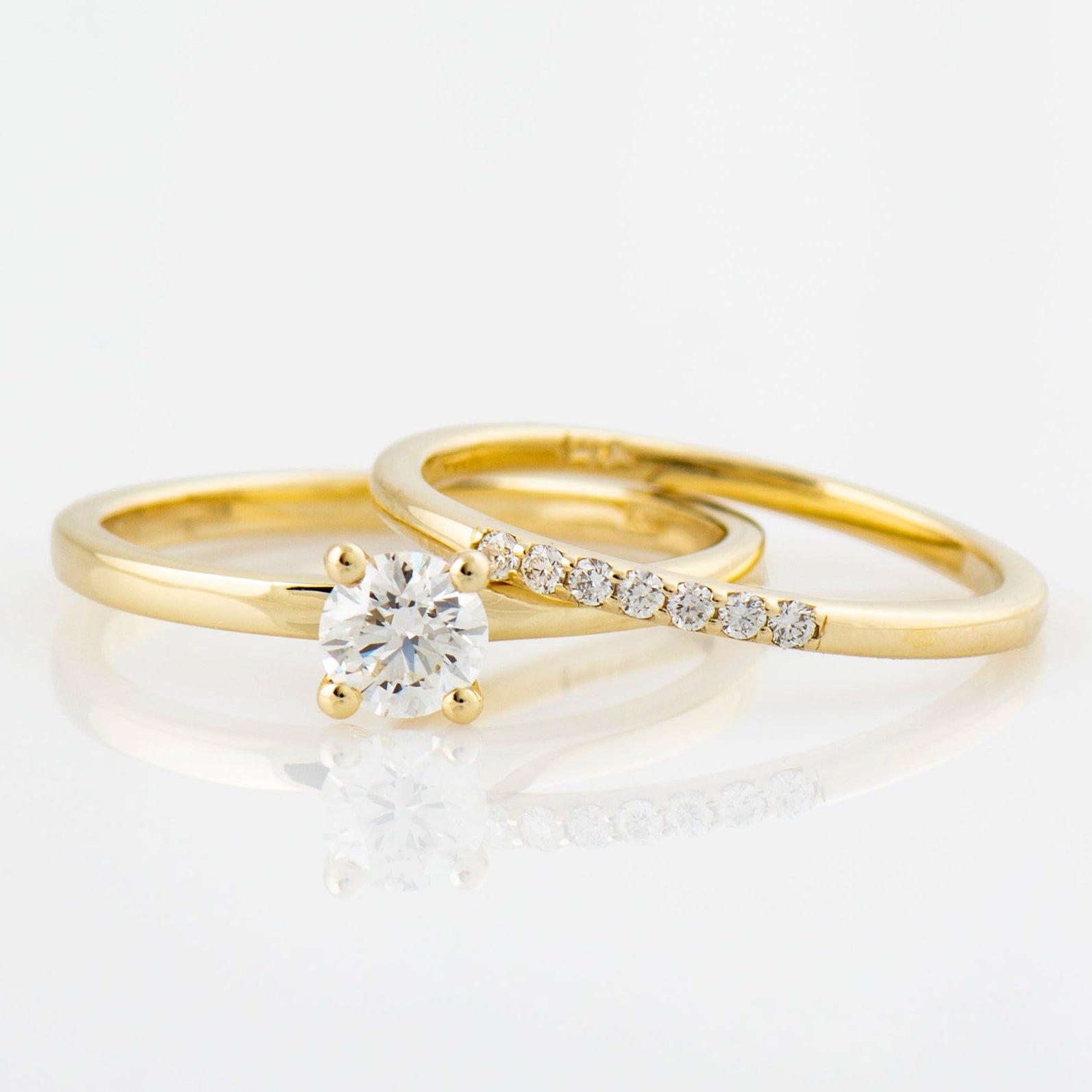 Solitaire Diamond Ring Set