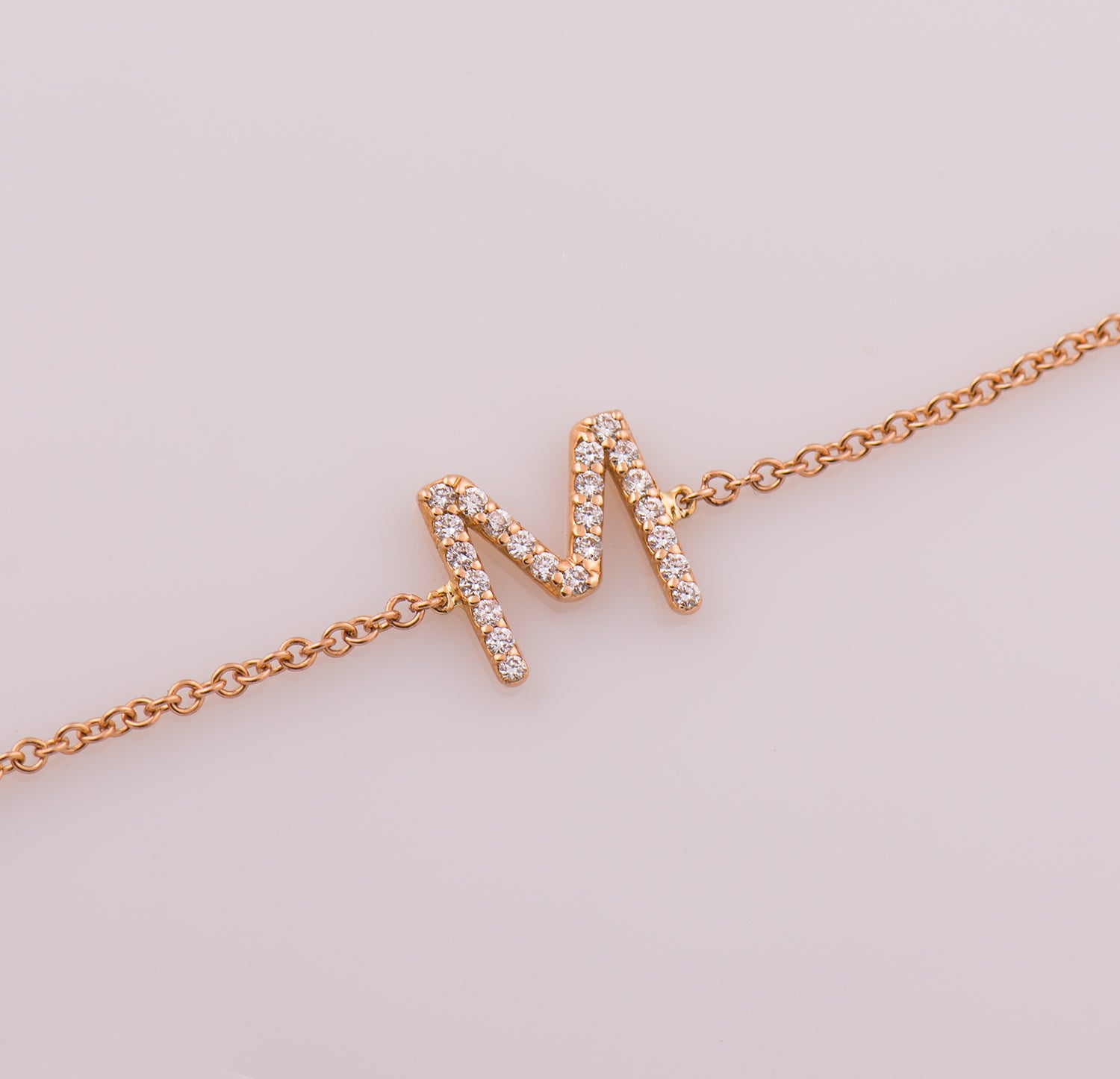 Alphabet Letter Diamond Bracelet