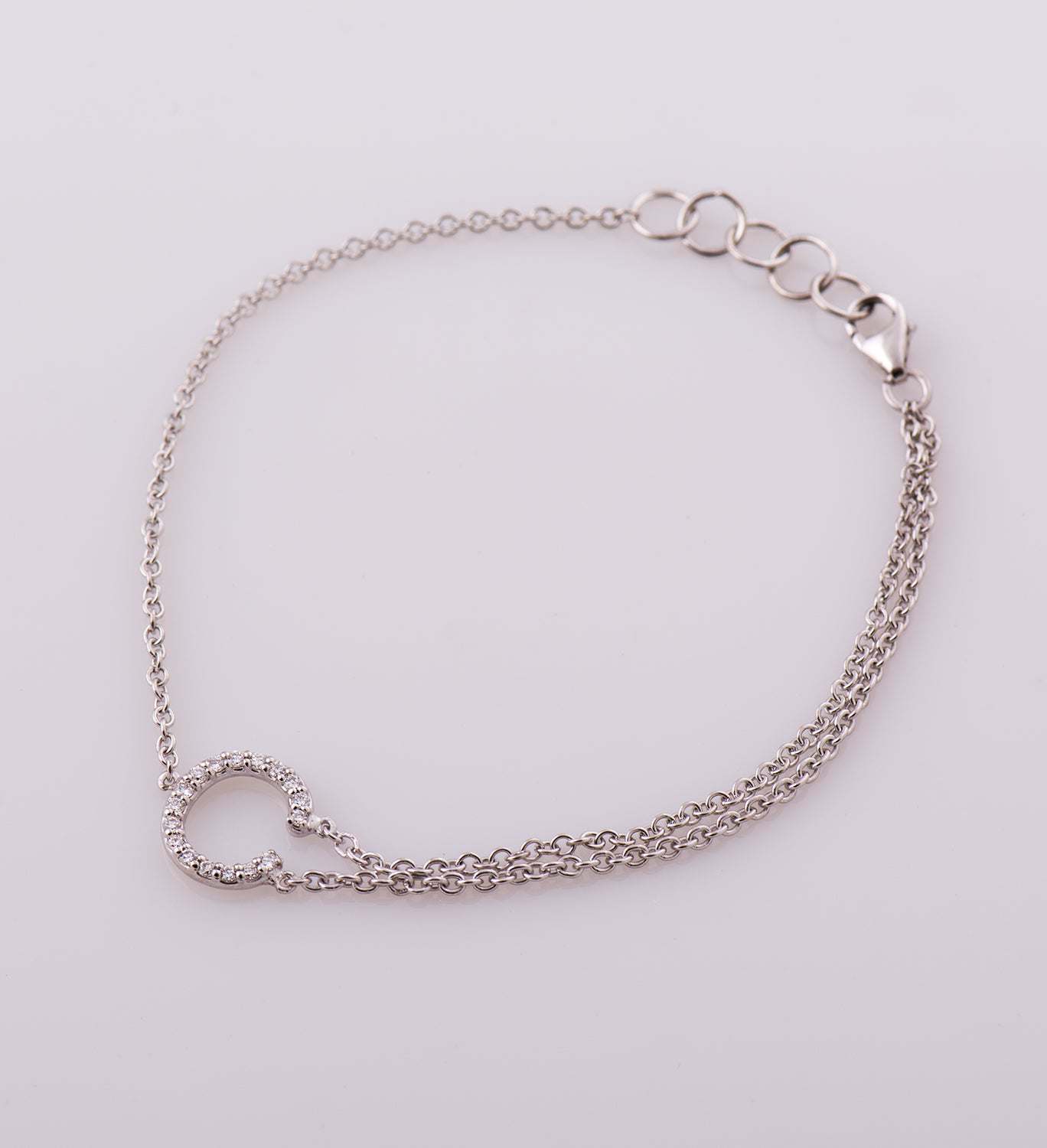 Alphabet Letter Diamond Bracelet