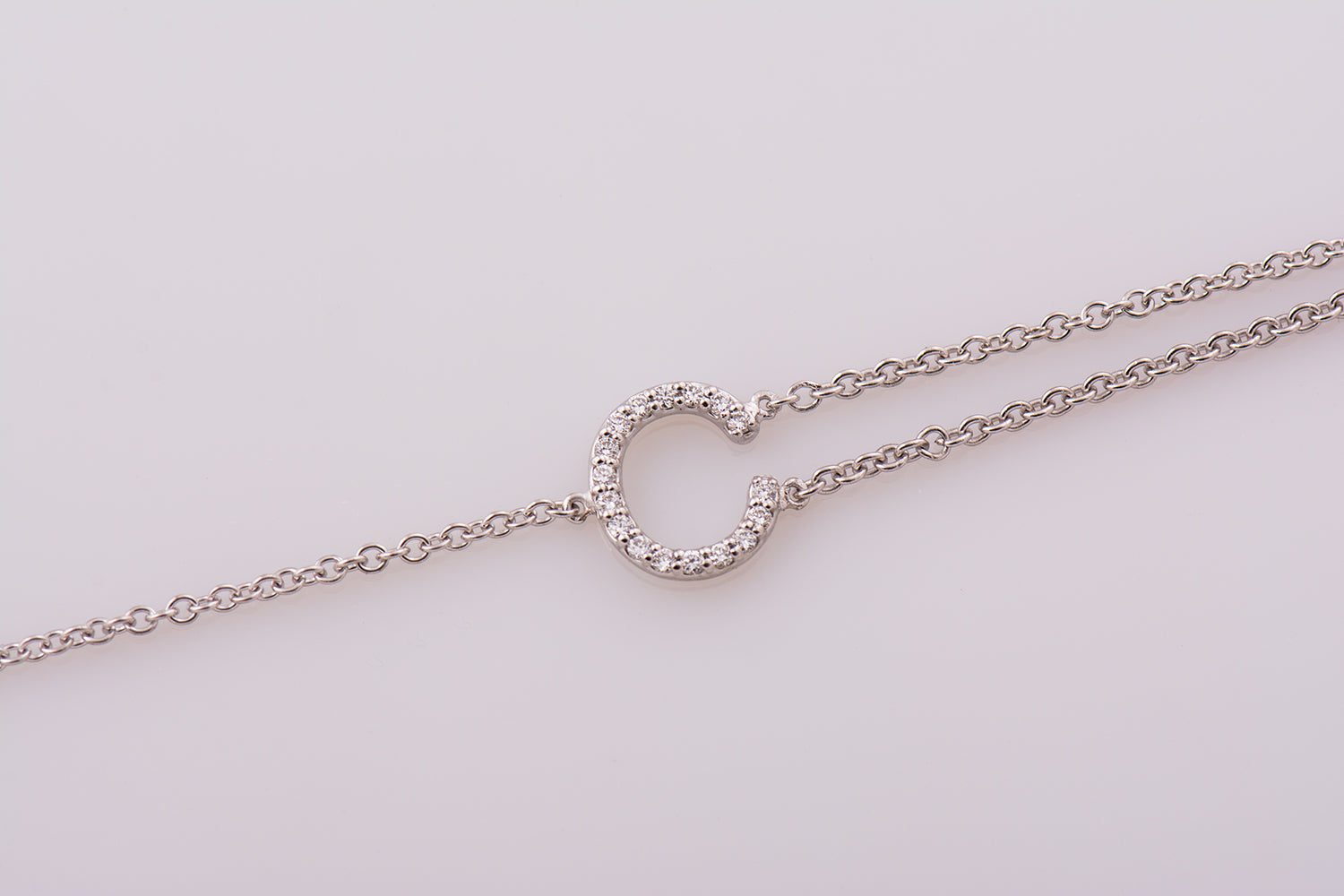 Alphabet Letter Diamond Bracelet