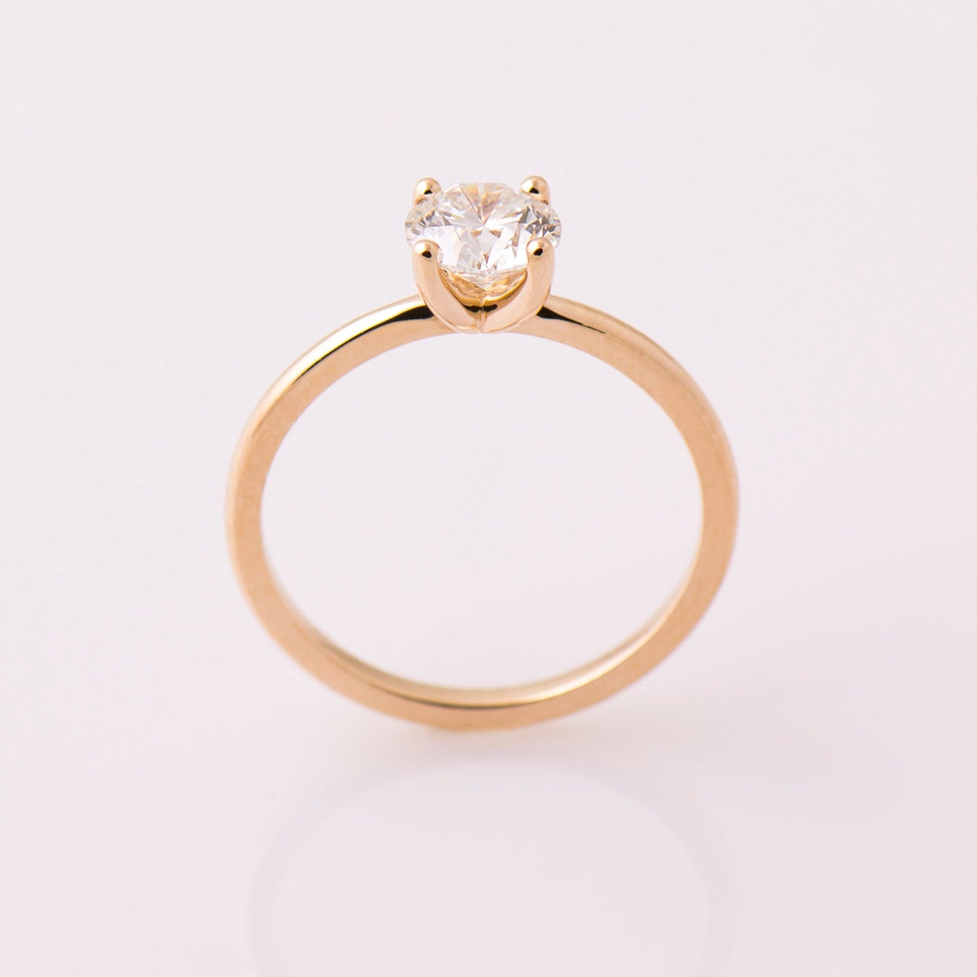 The Skinny Band Solitaire - Round Brilliant