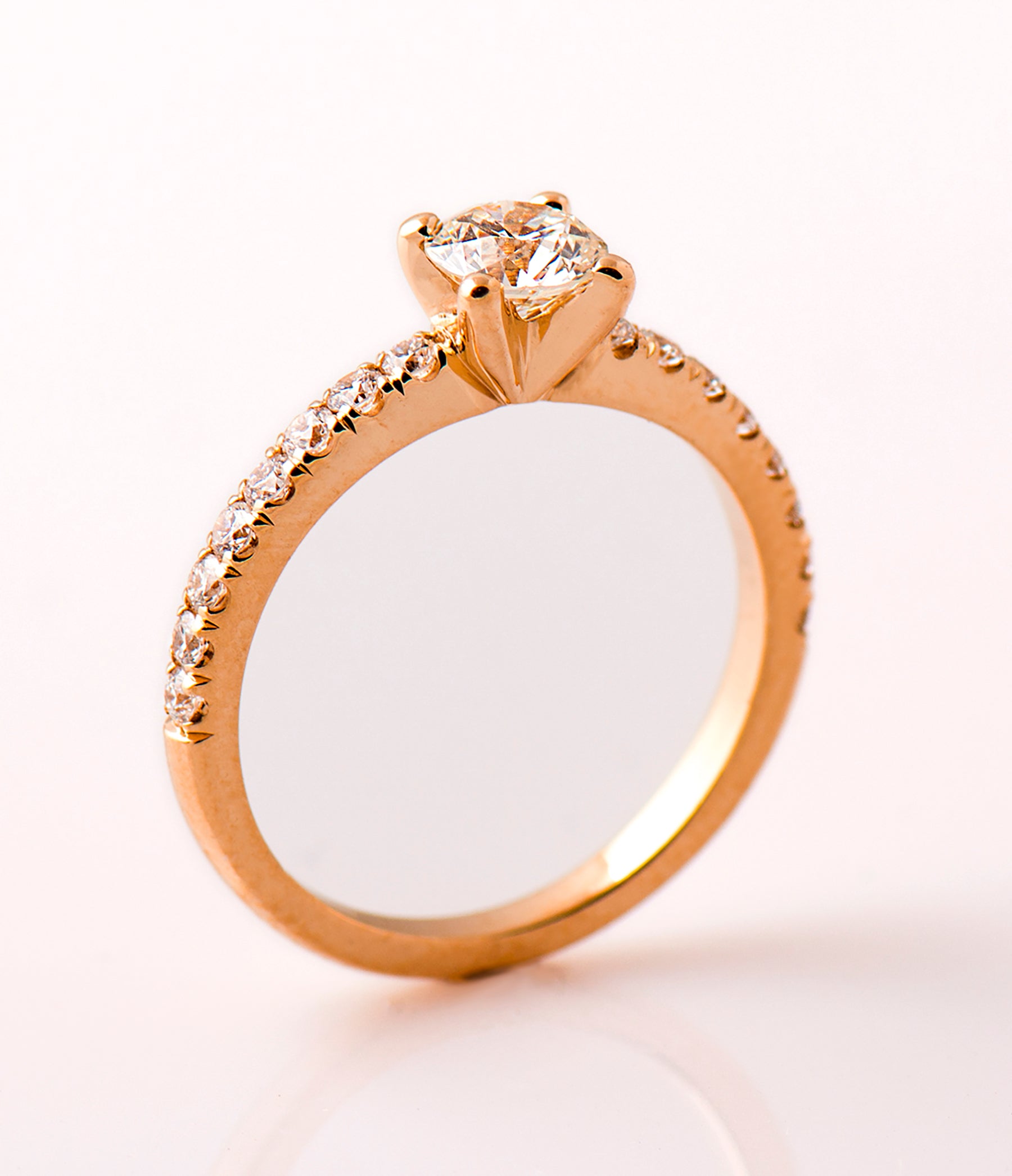 Classic Pave' Engagement Ring - Round