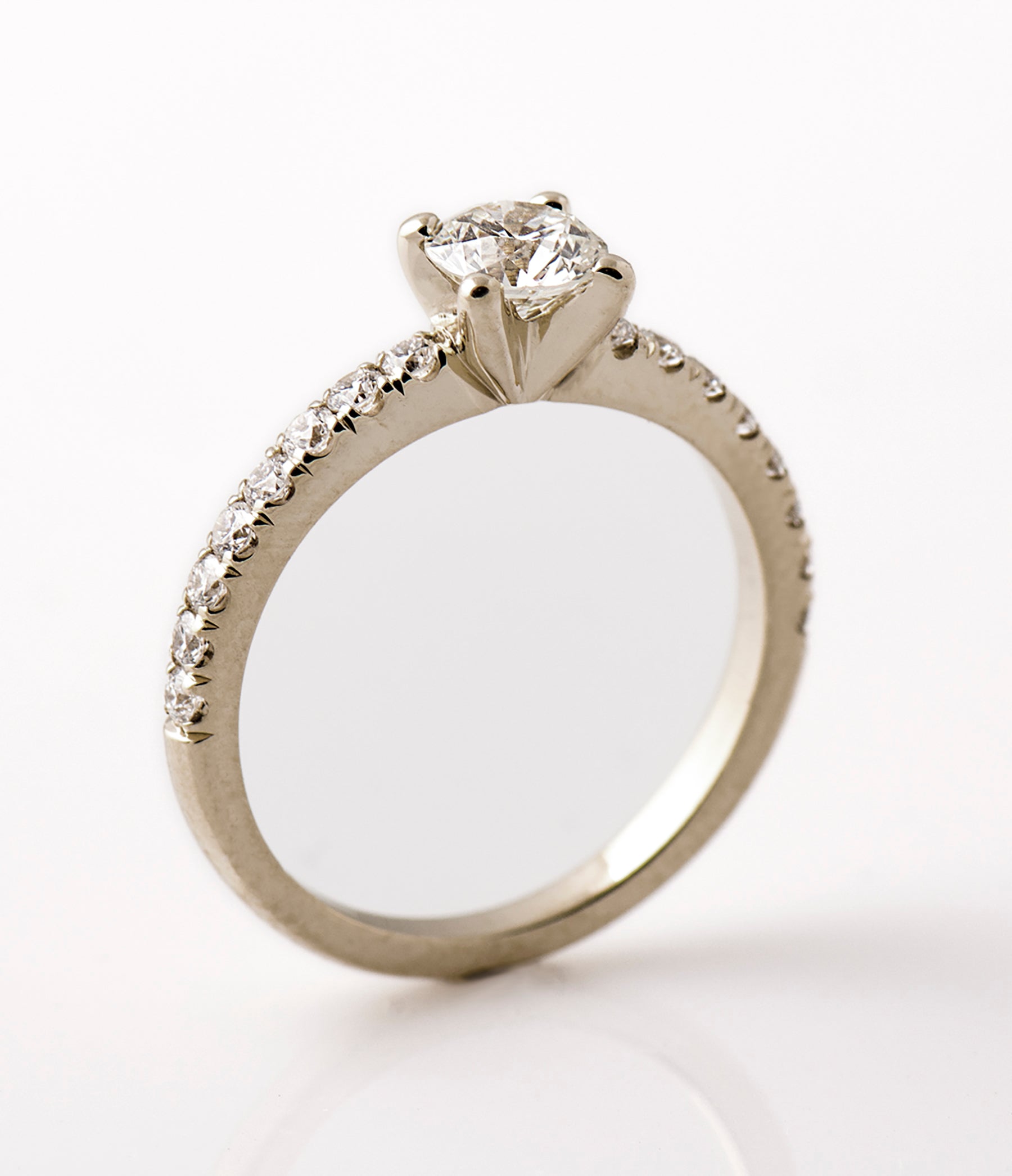 Classic Pave' Engagement Ring - Round