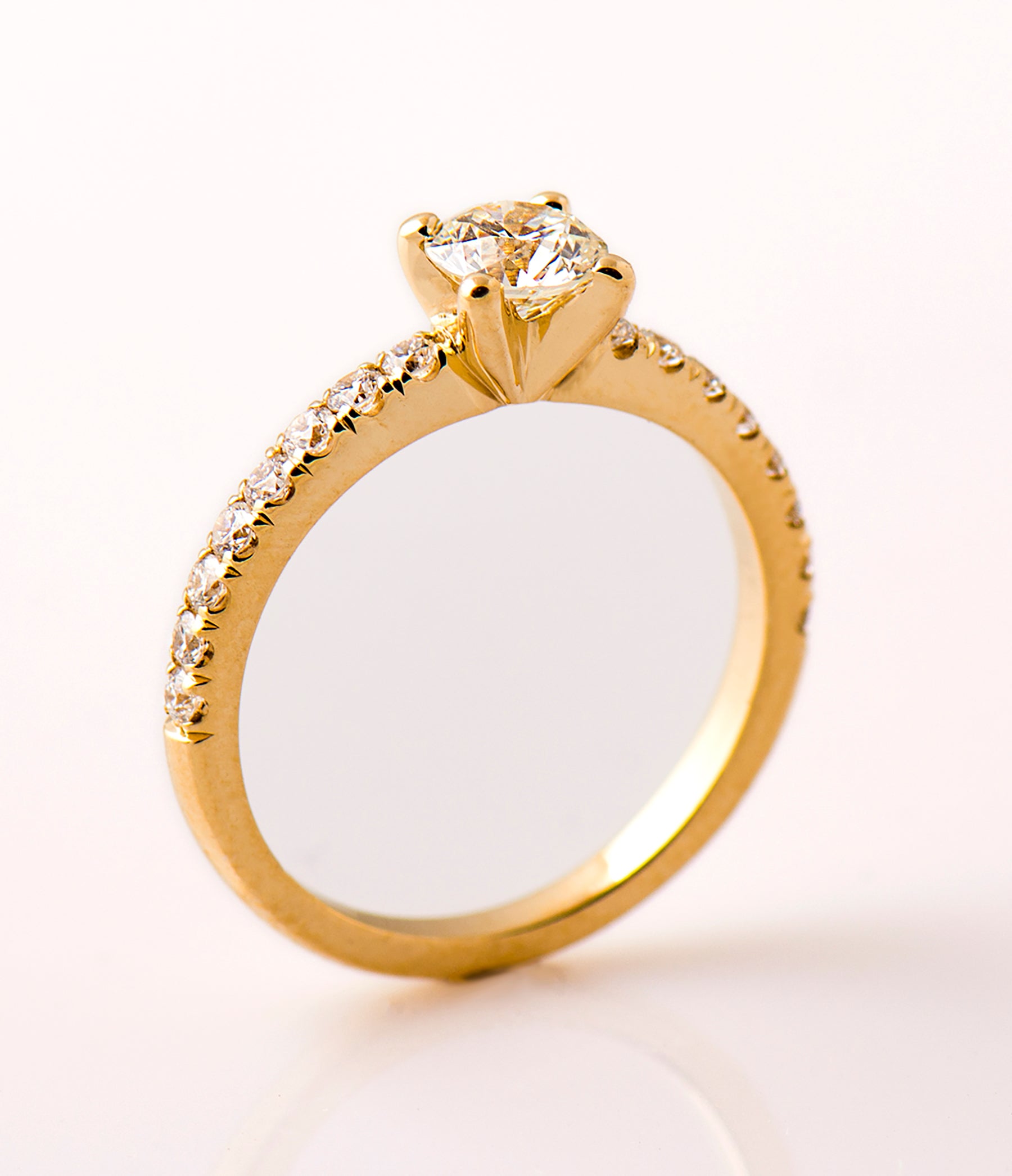 Classic Pave' Engagement Ring - Round