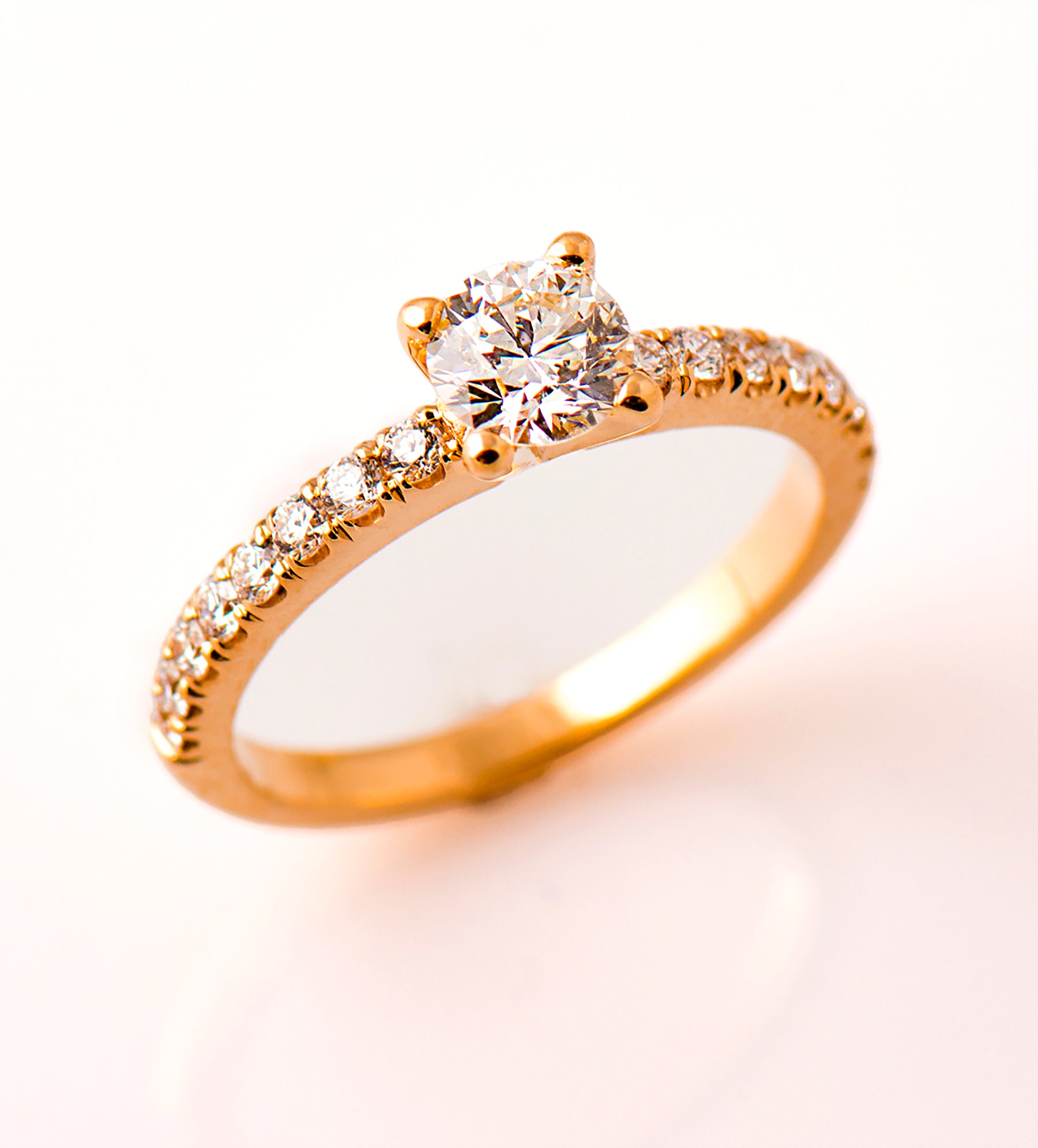 Classic Pave' Engagement Ring - Round