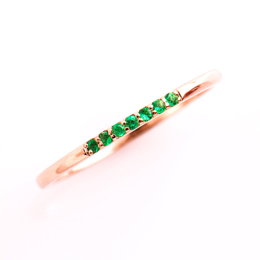 1.5 mm Emerald Stack Ring