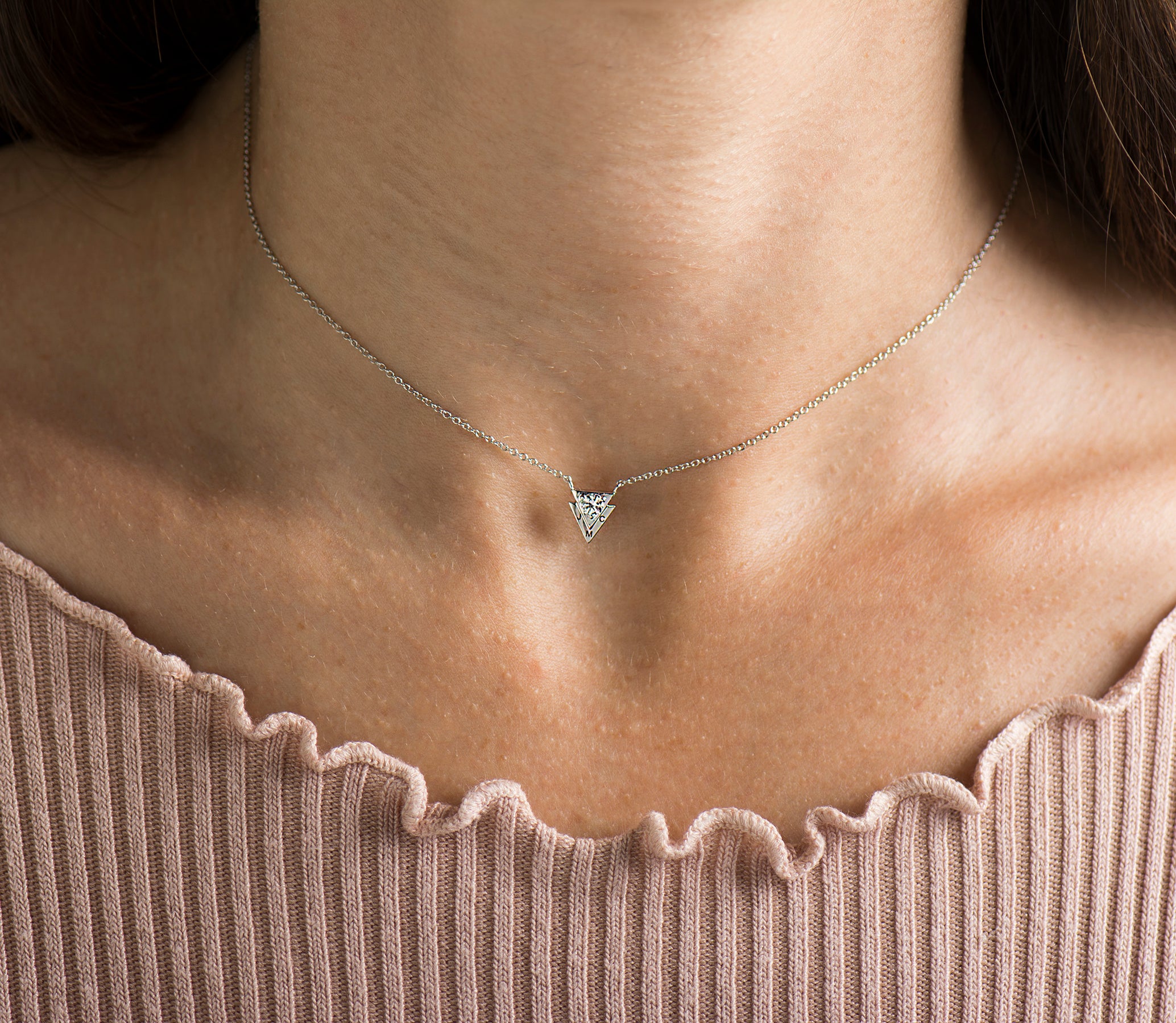 Triangle Diamond Necklace