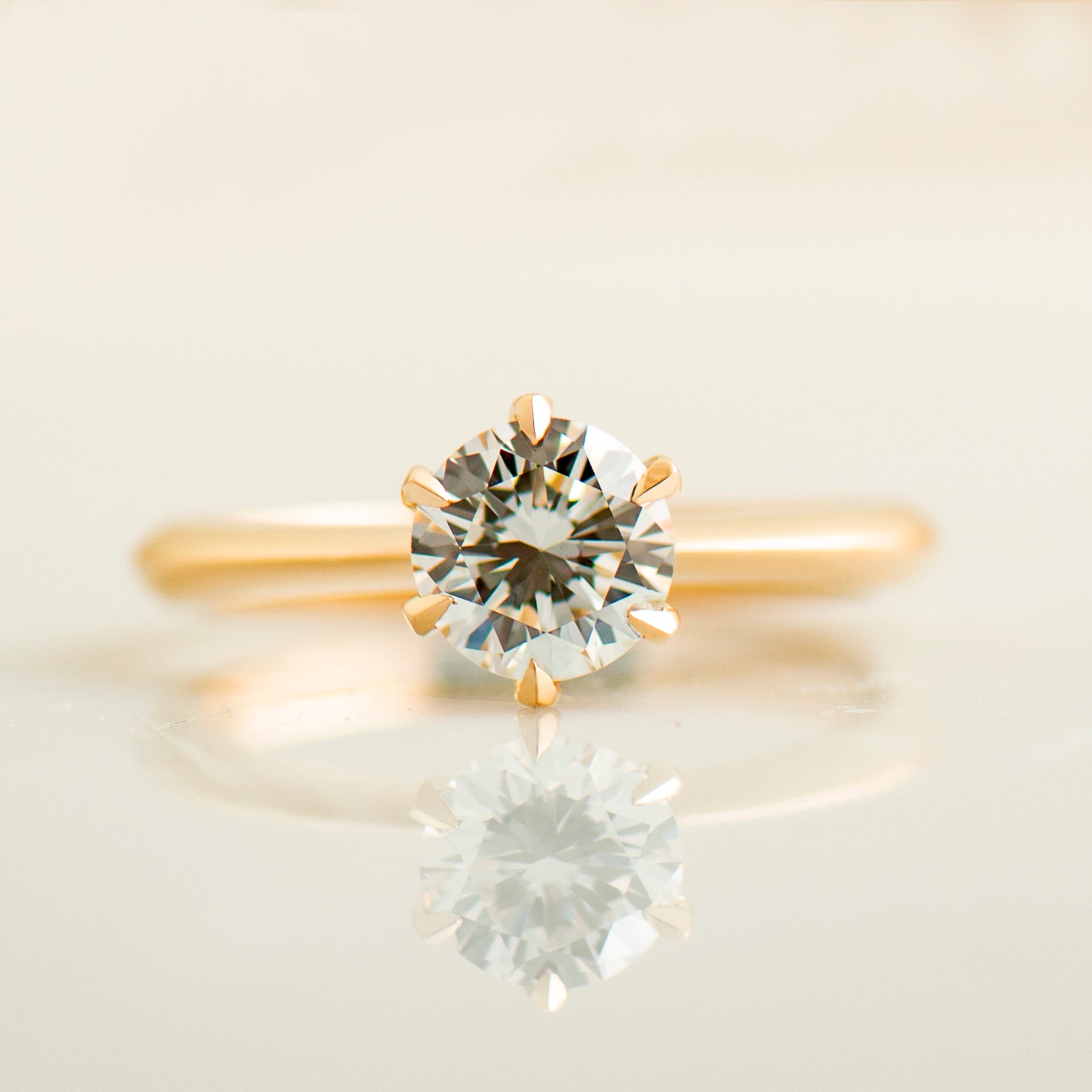 The Six Prong Solitaire Ring