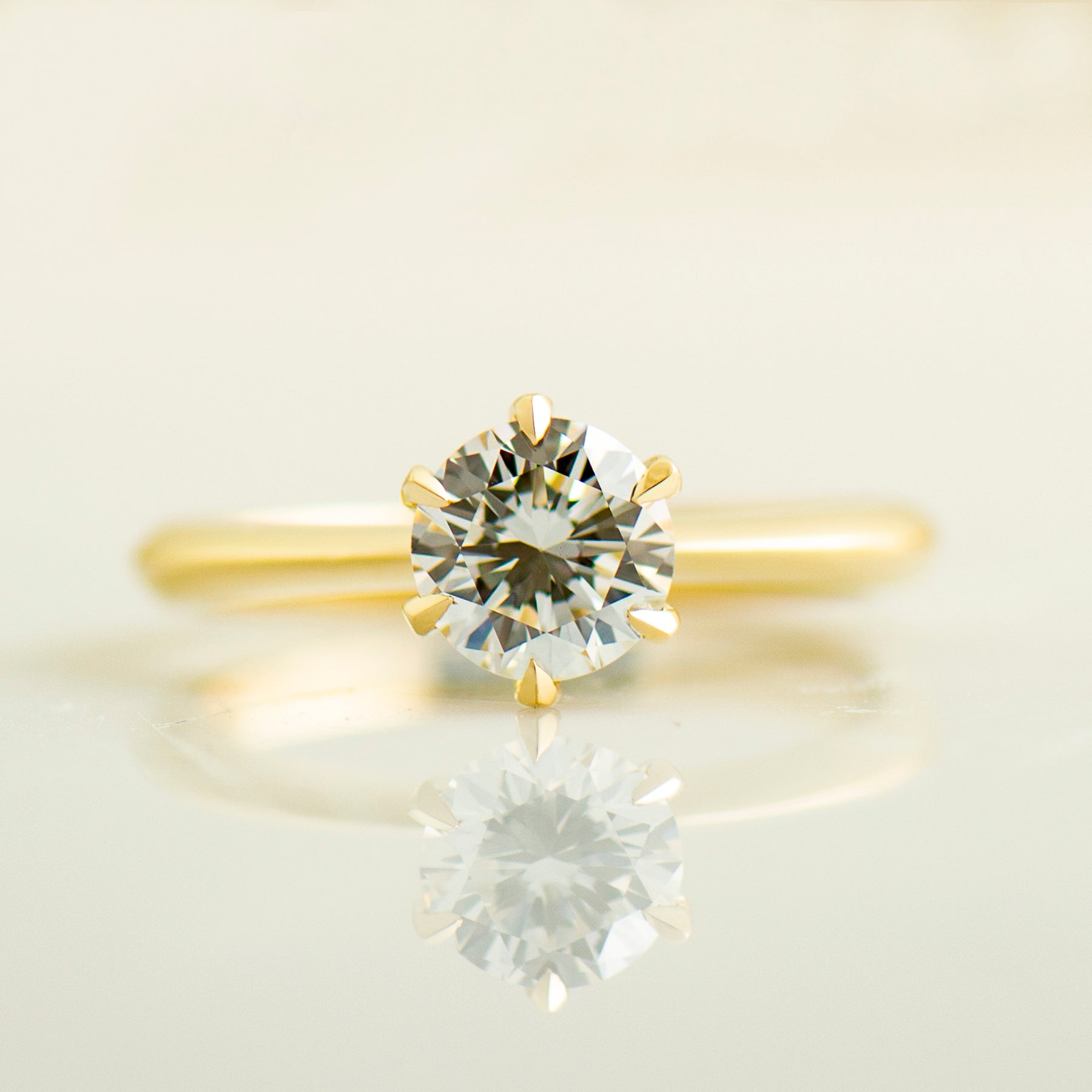 The Six Prong Solitaire Ring