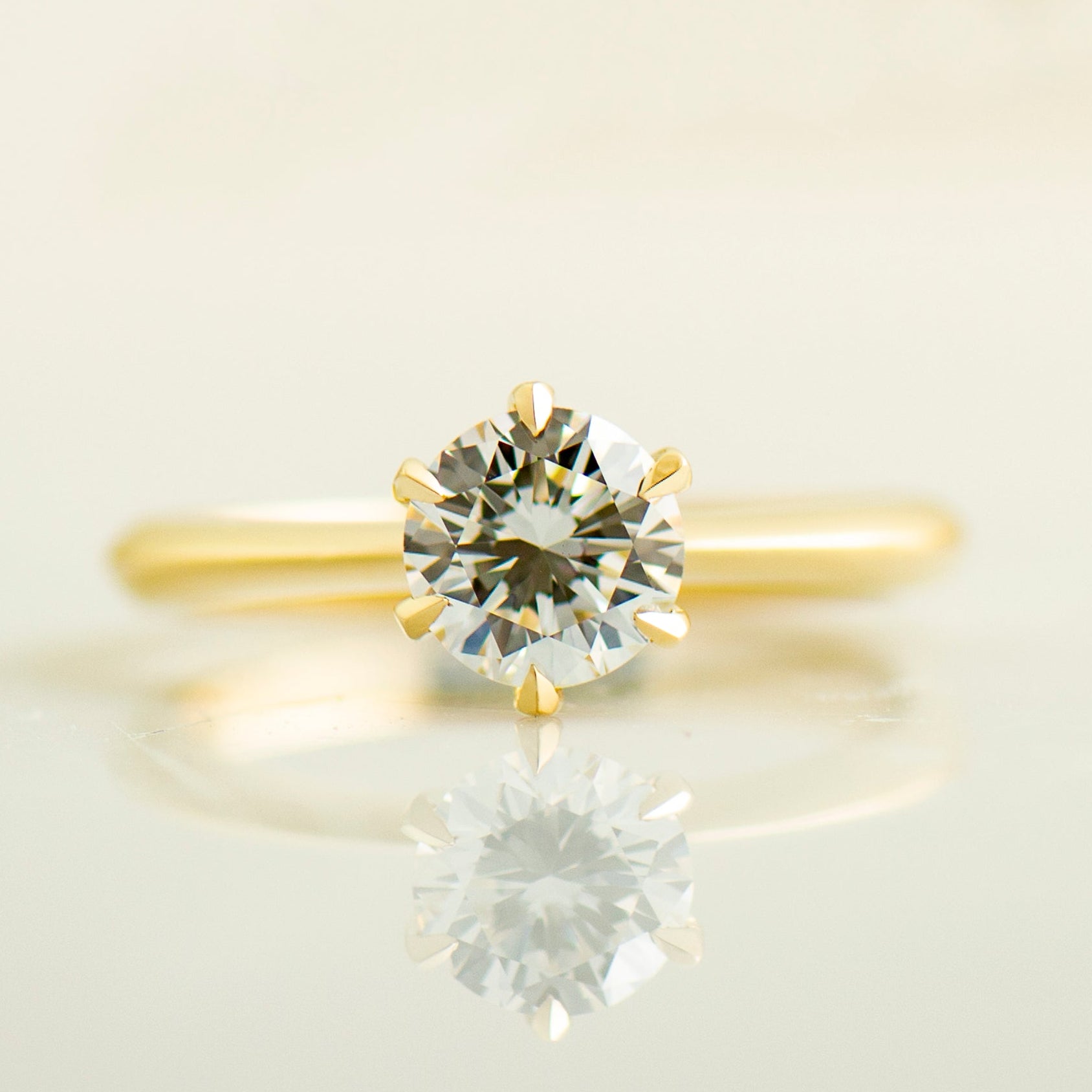 The Six Prong Solitaire Ring