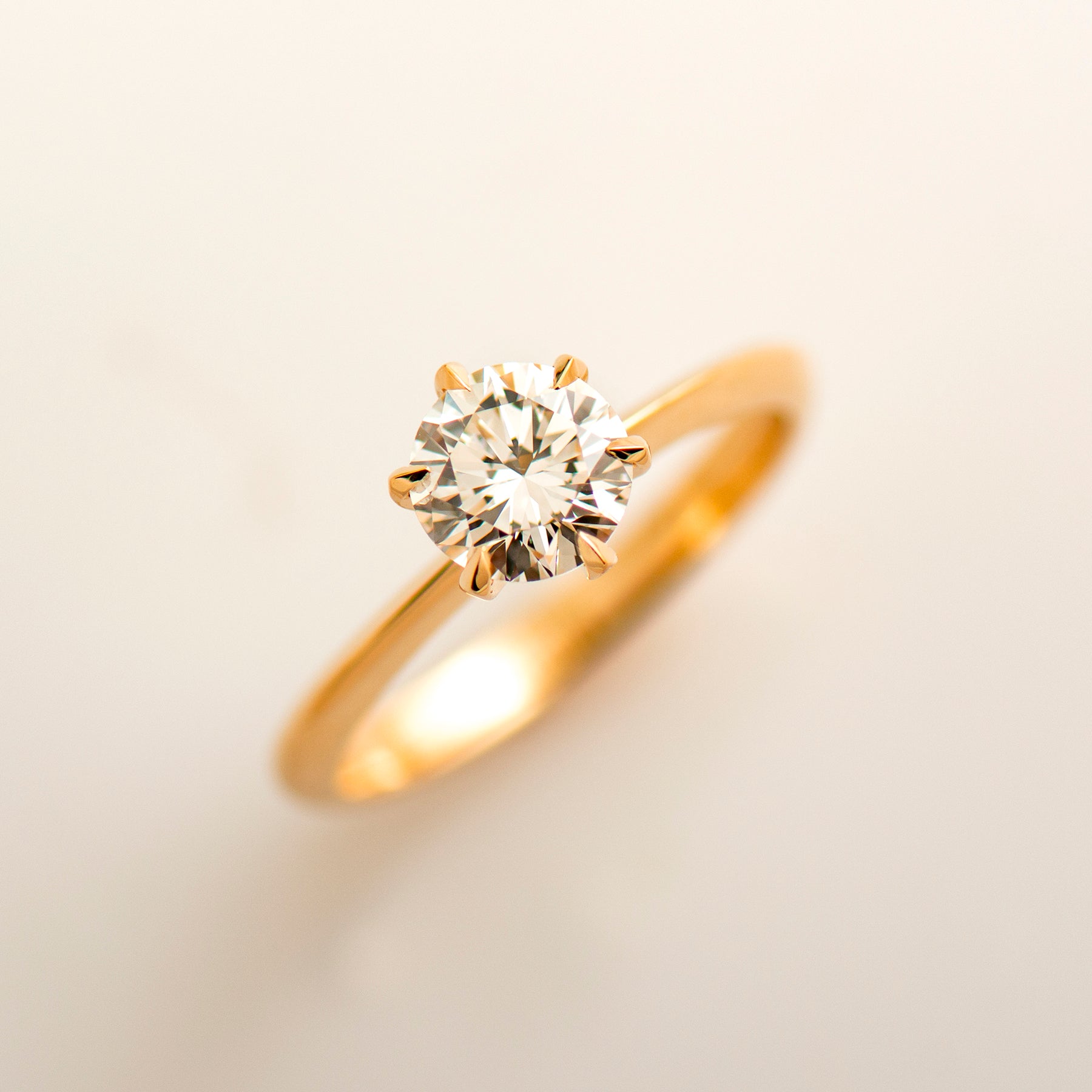 The Six Prong Solitaire Ring