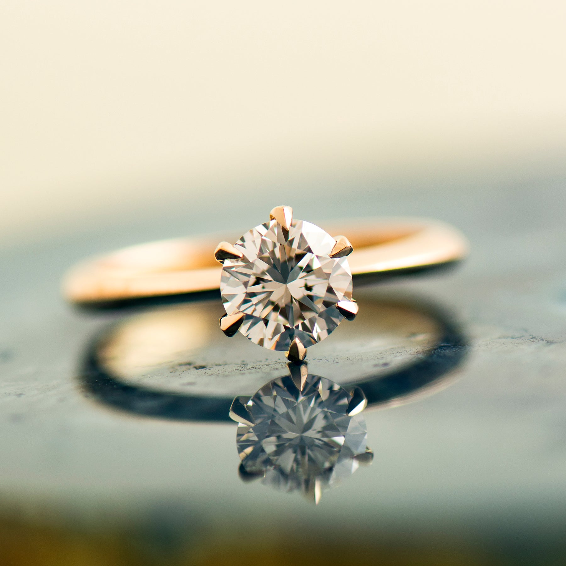 The Six Prong Solitaire Ring