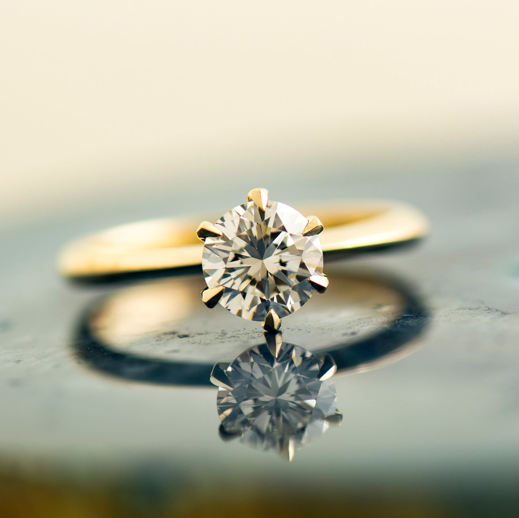The Six Prong Solitaire Ring