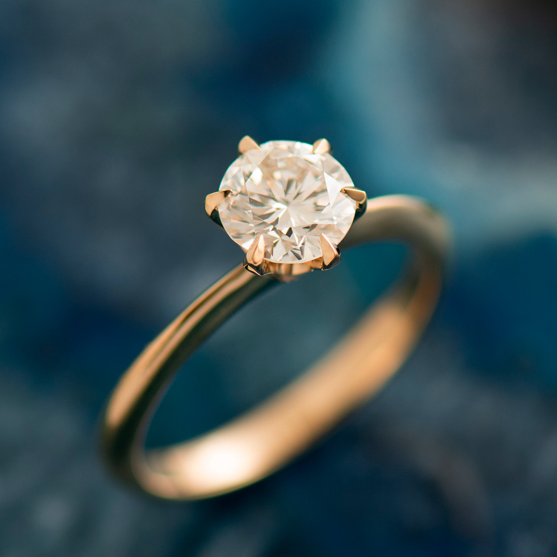 The Six Prong Solitaire Ring