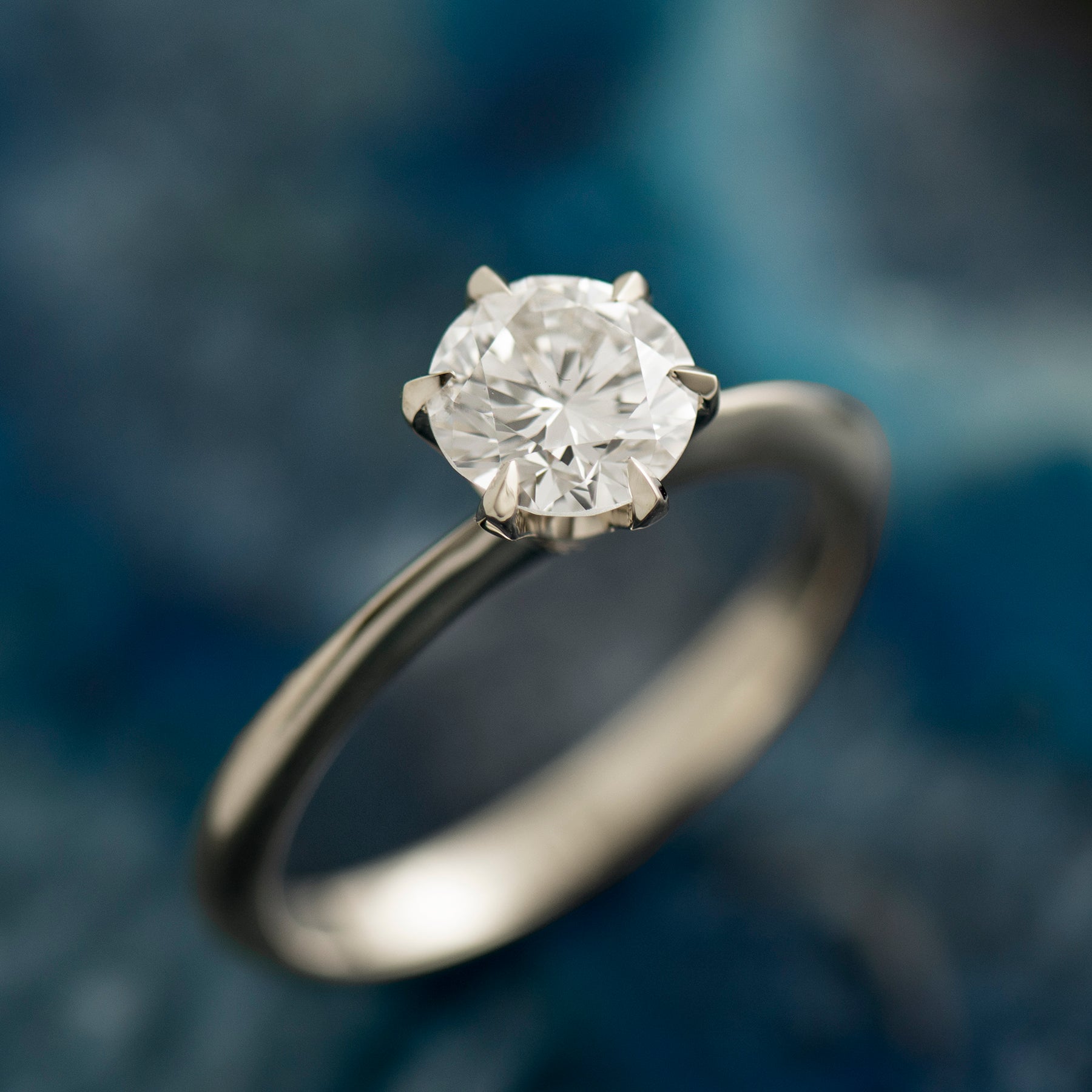 The Six Prong Solitaire Ring