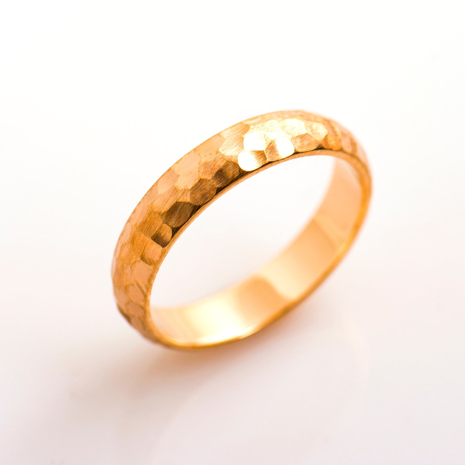The Hammered Textured Wedding Band