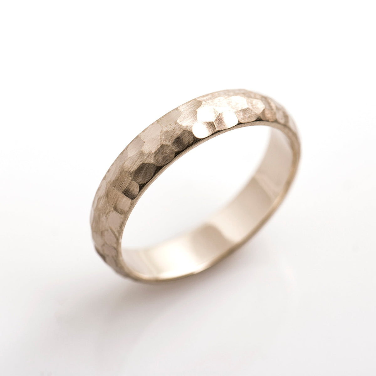 The Hammered Textured Wedding Band