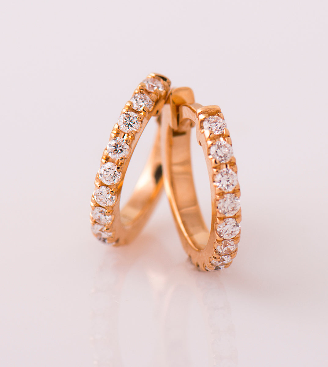 13MM Huggie Diamond Earrings