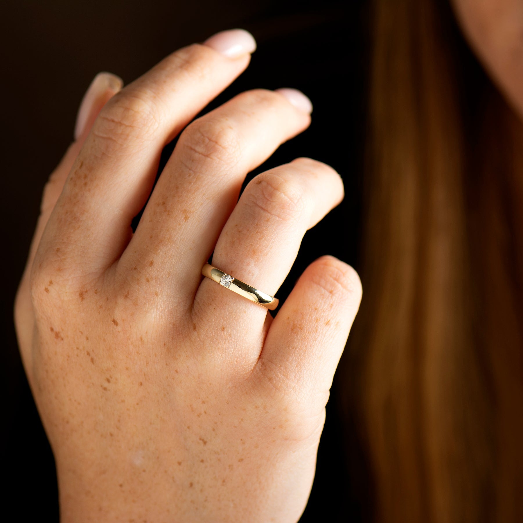3 mm Single Diamond Ring