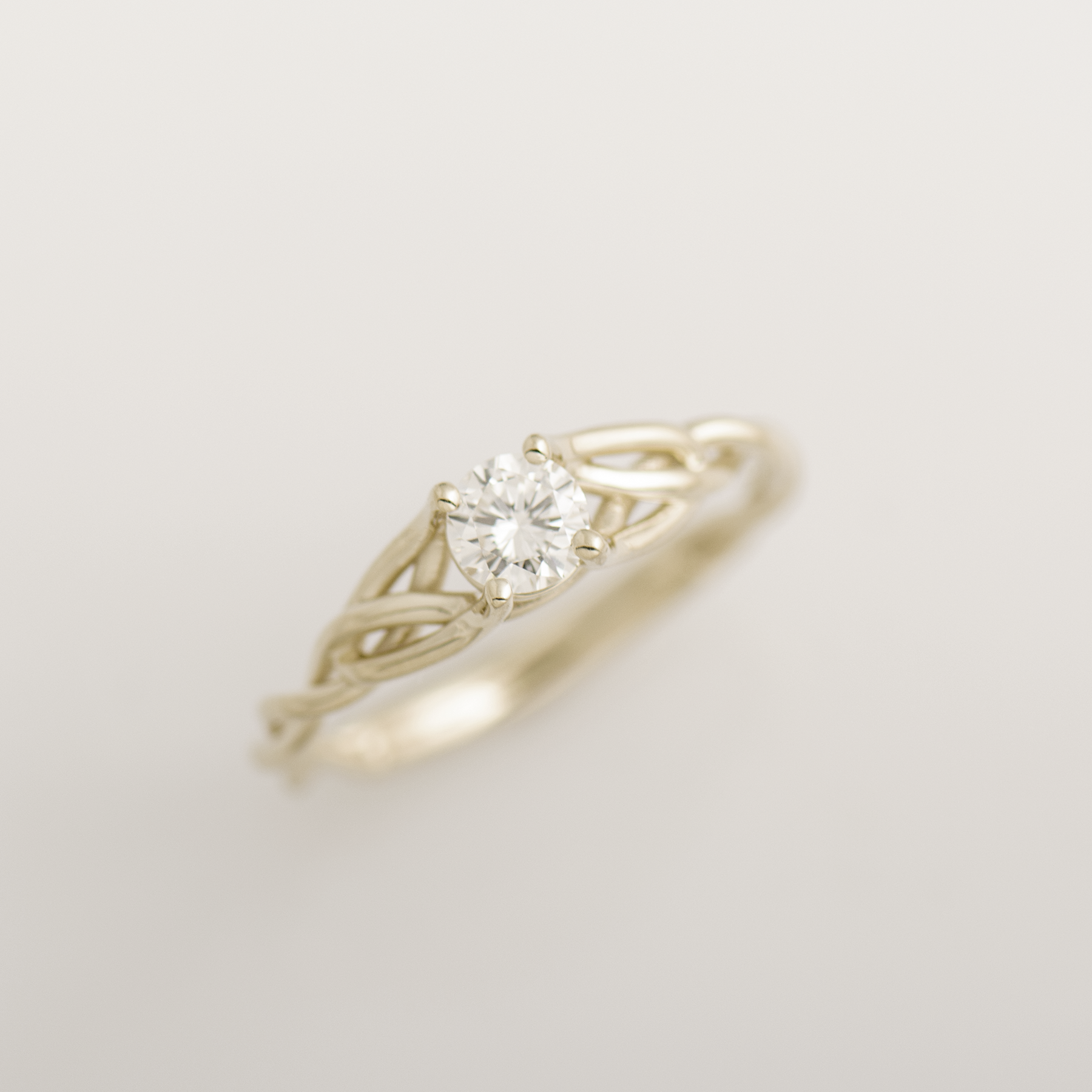 Solitaire Celtic Braided Engagement Ring