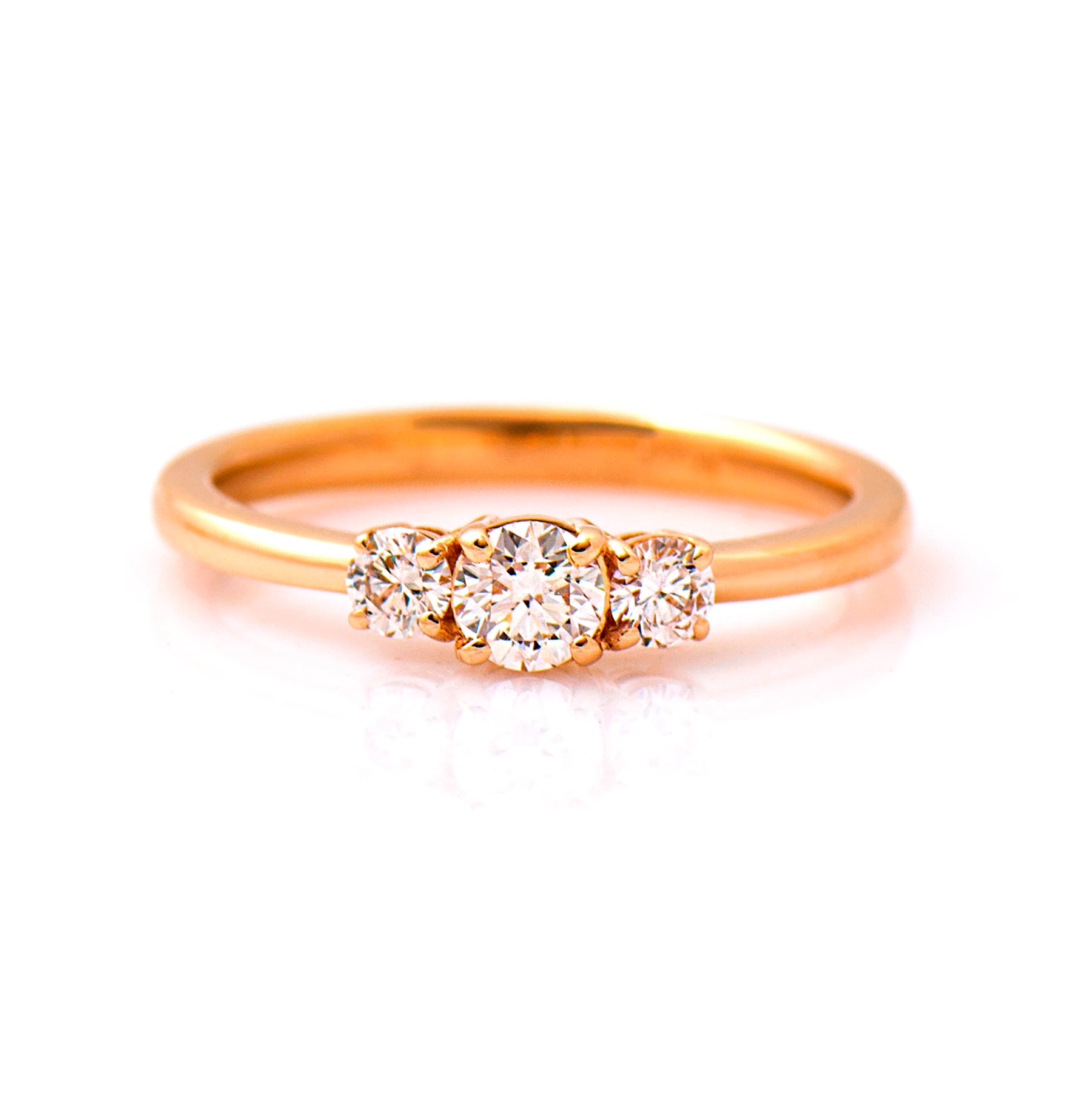 The 3 stones Ring - Round Brilliant