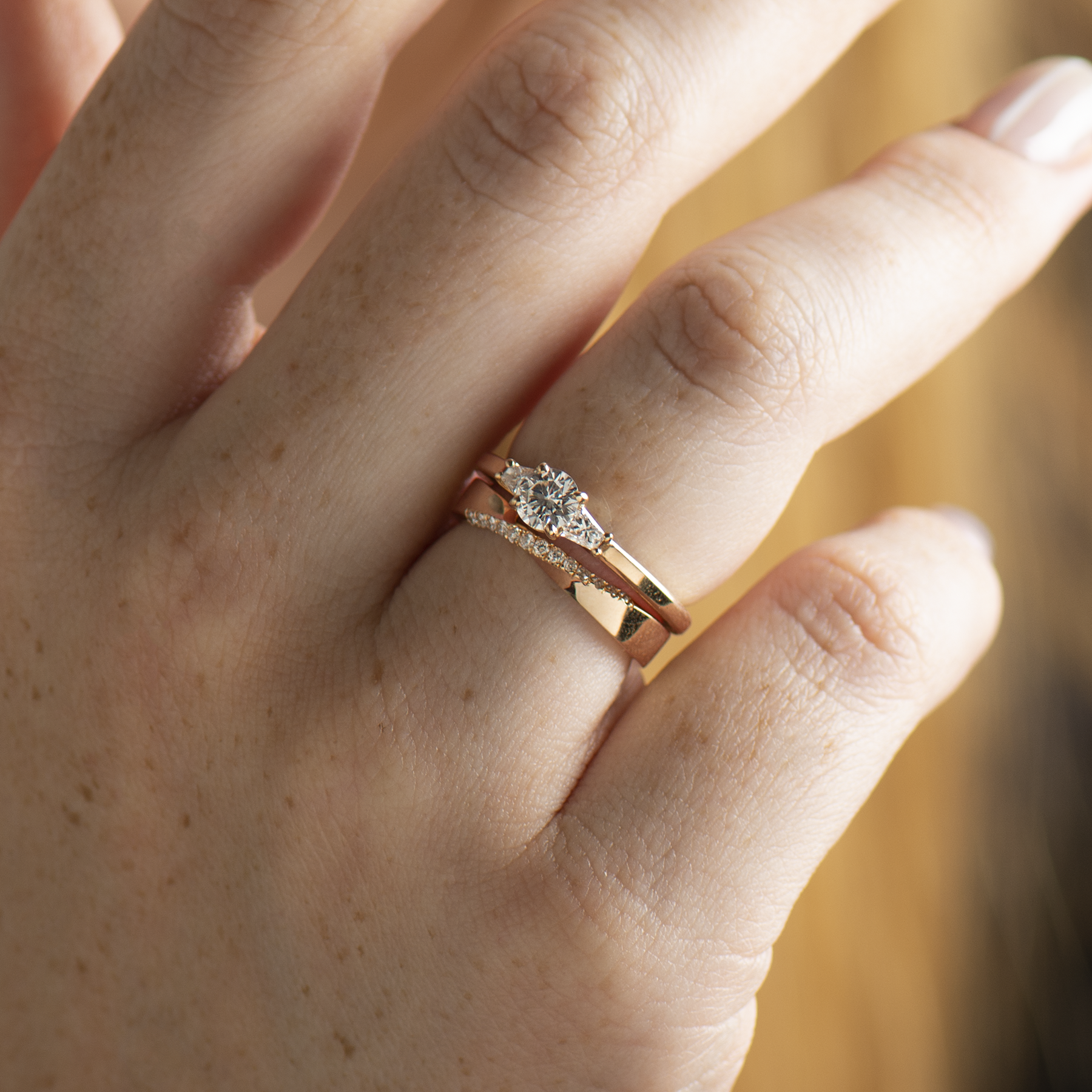 The 3 Stone Ring - Round & Tapered Princess
