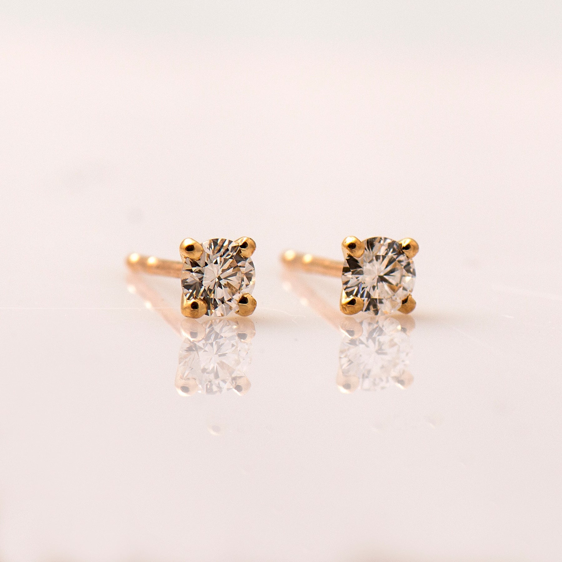 Round Lab Diamond Studs